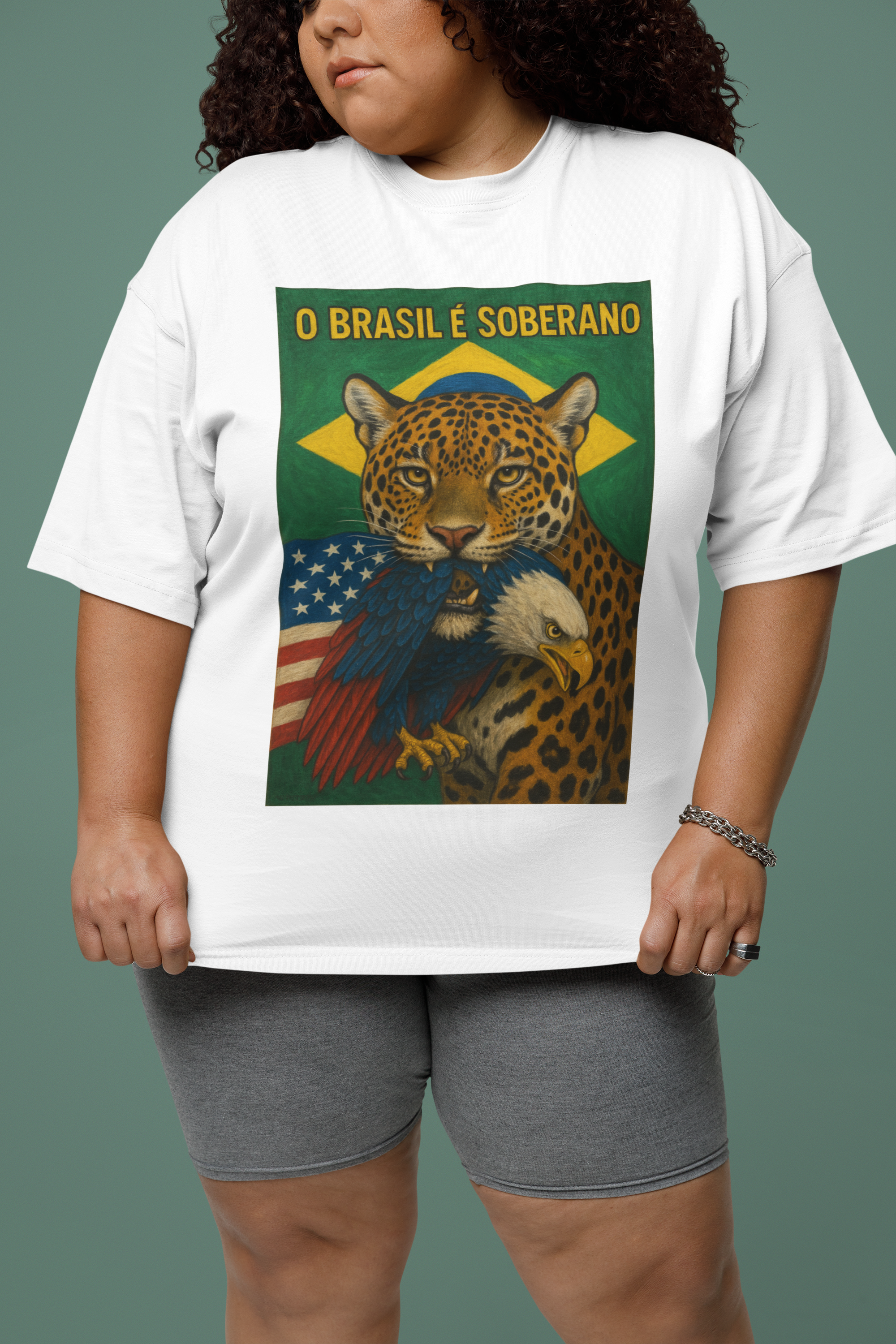 T-shirt Plus Size ONÇA PINTADA