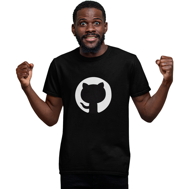 T-Shirt Quality Mascote GitHub em Estilo de TI