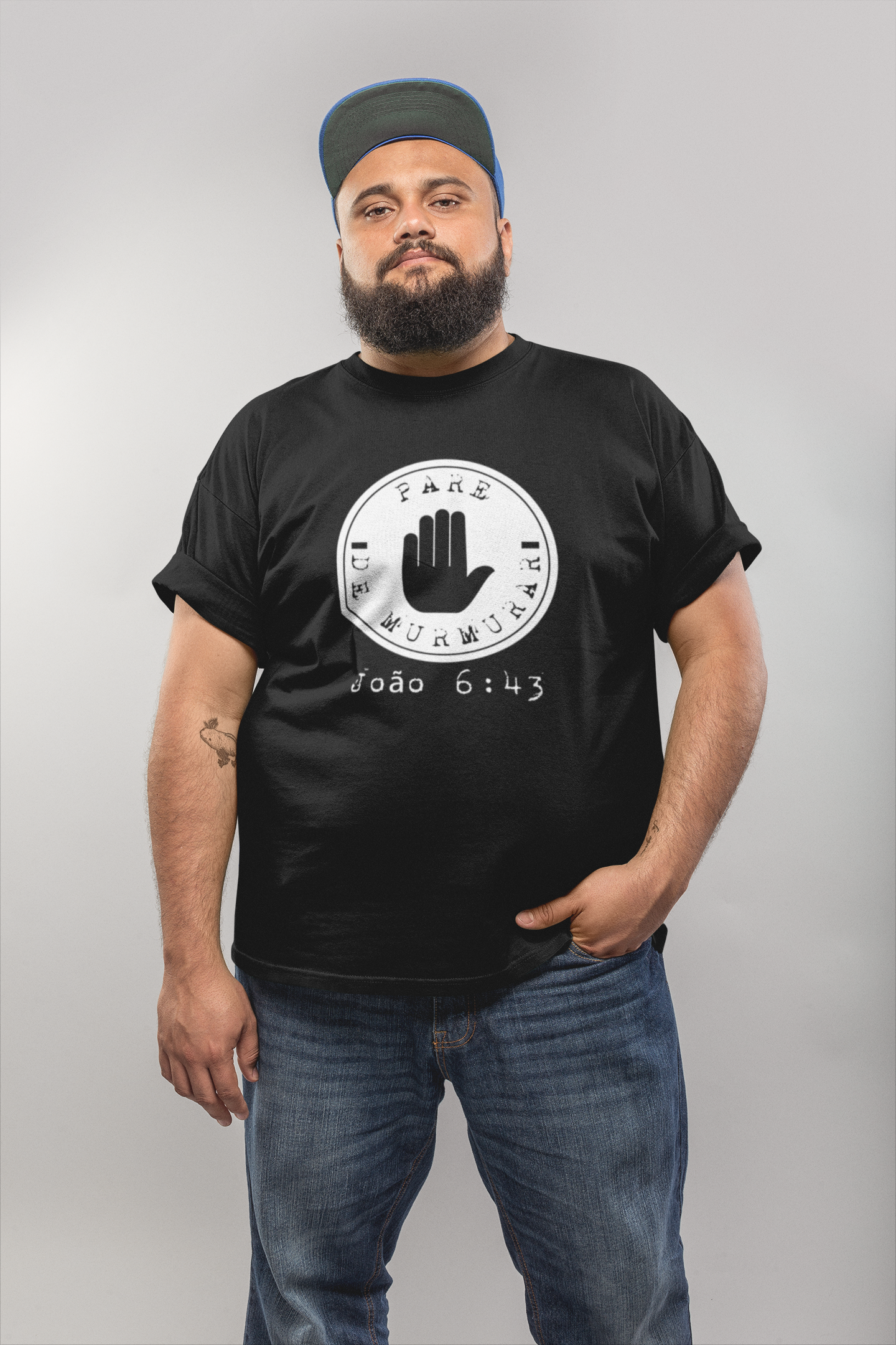 T-SHIRT PLUS SIZE - PARE DE MURMURAR (WHITE)