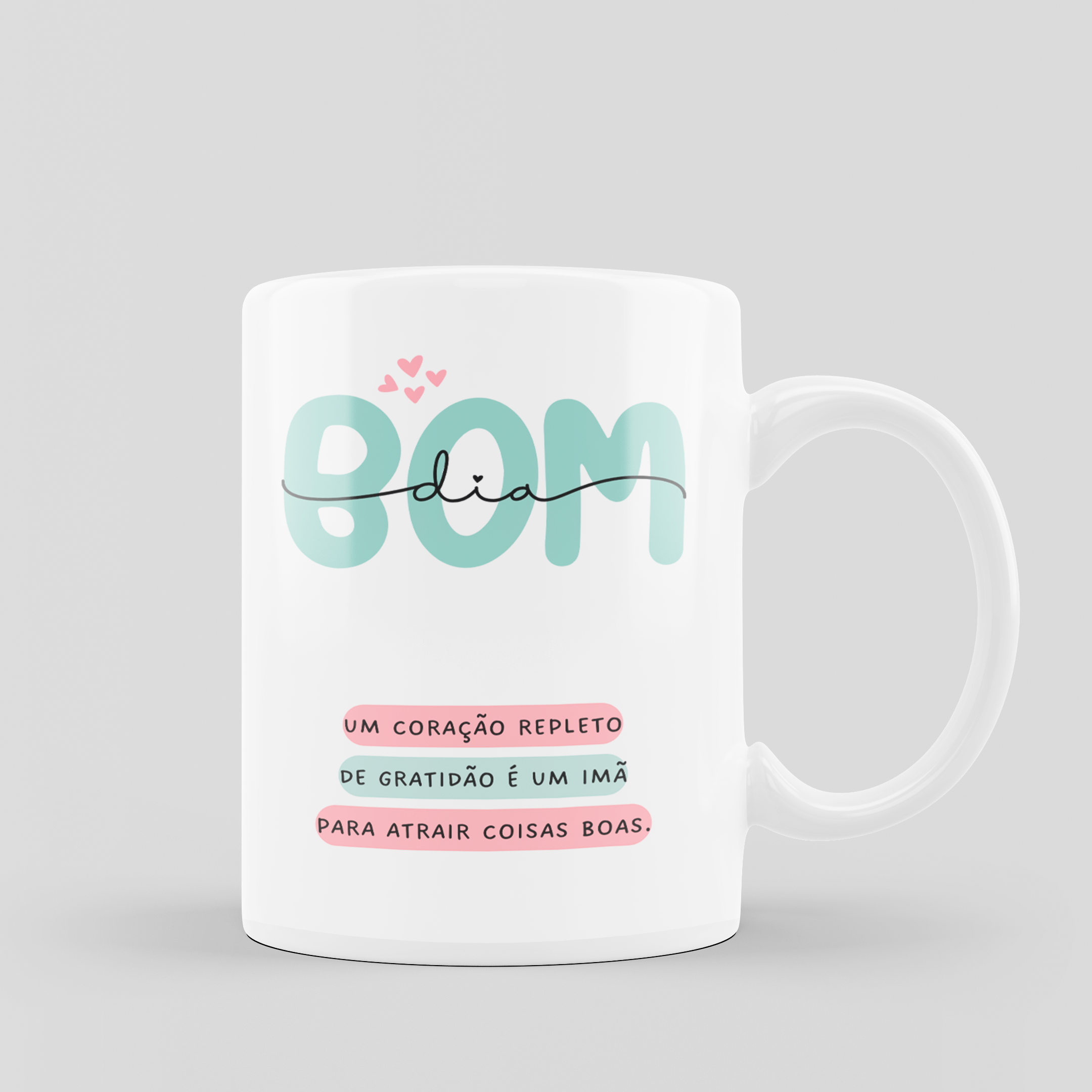 Nome do produto: Caneca Frase Bom Dia