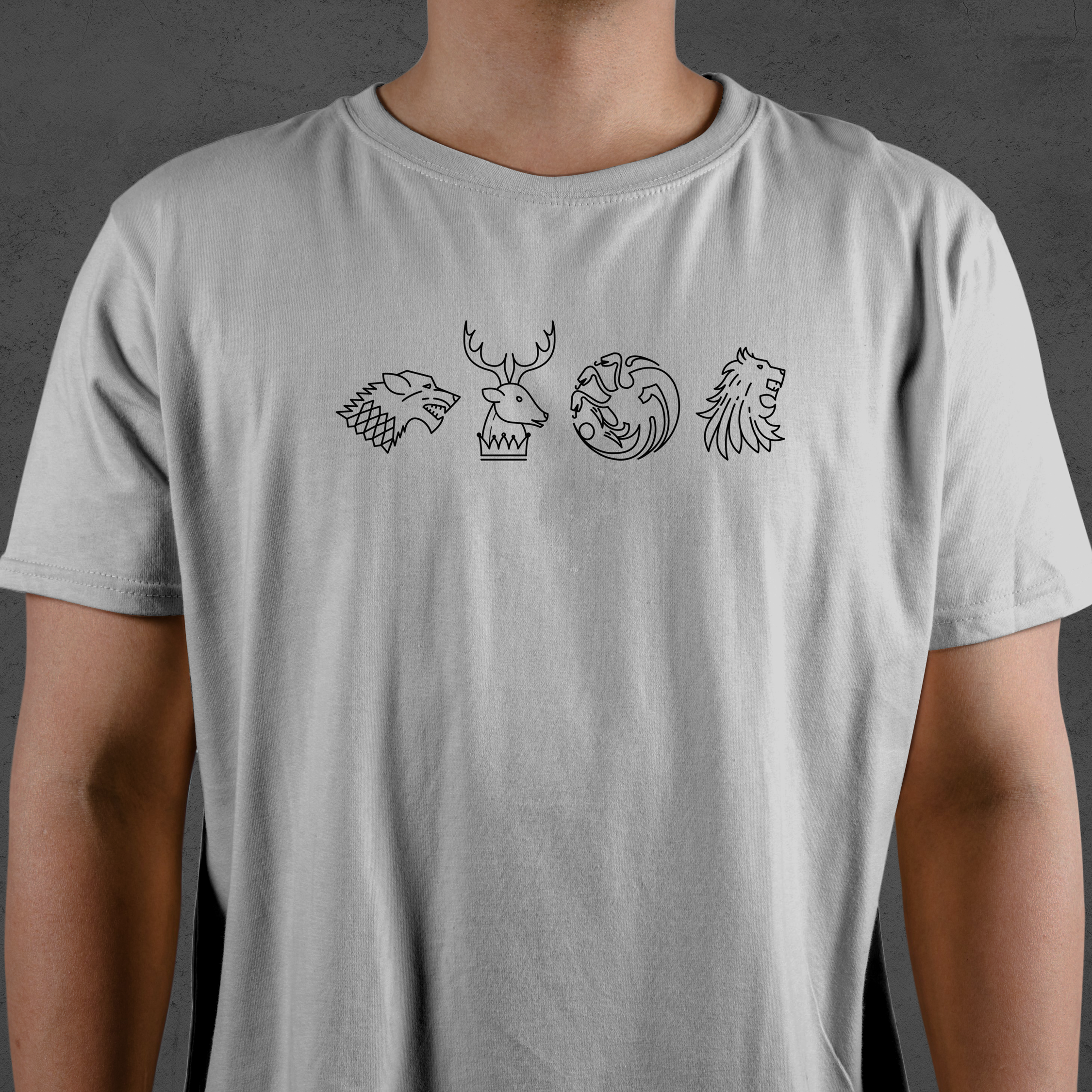 Camiseta Stark + Baratheon + Targaryen + Lannister