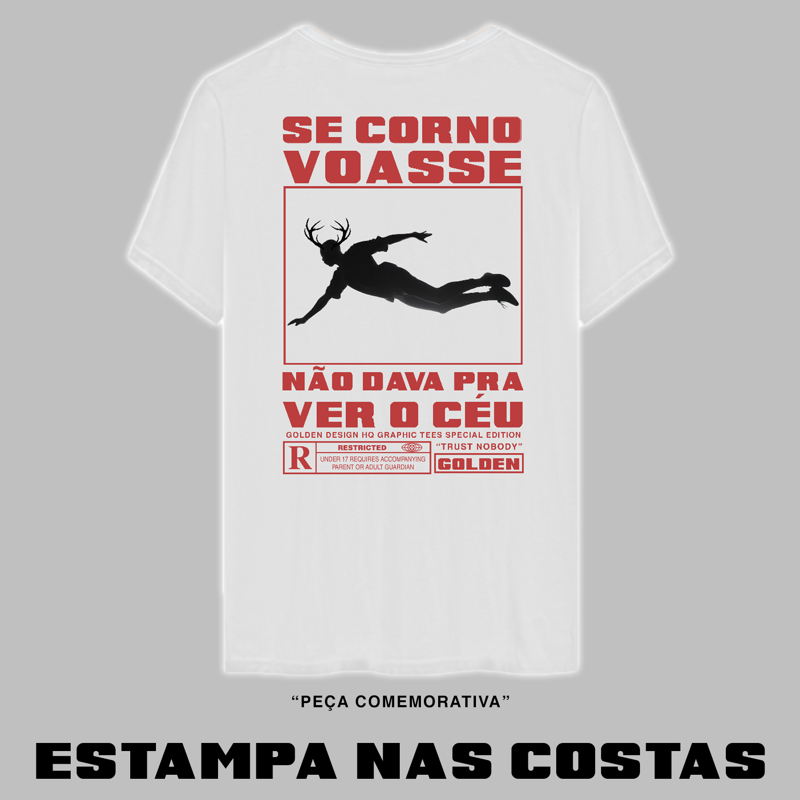 T-Shirt Classic Se Corno Voasse - Camiseta Comemorativa em Golden Design