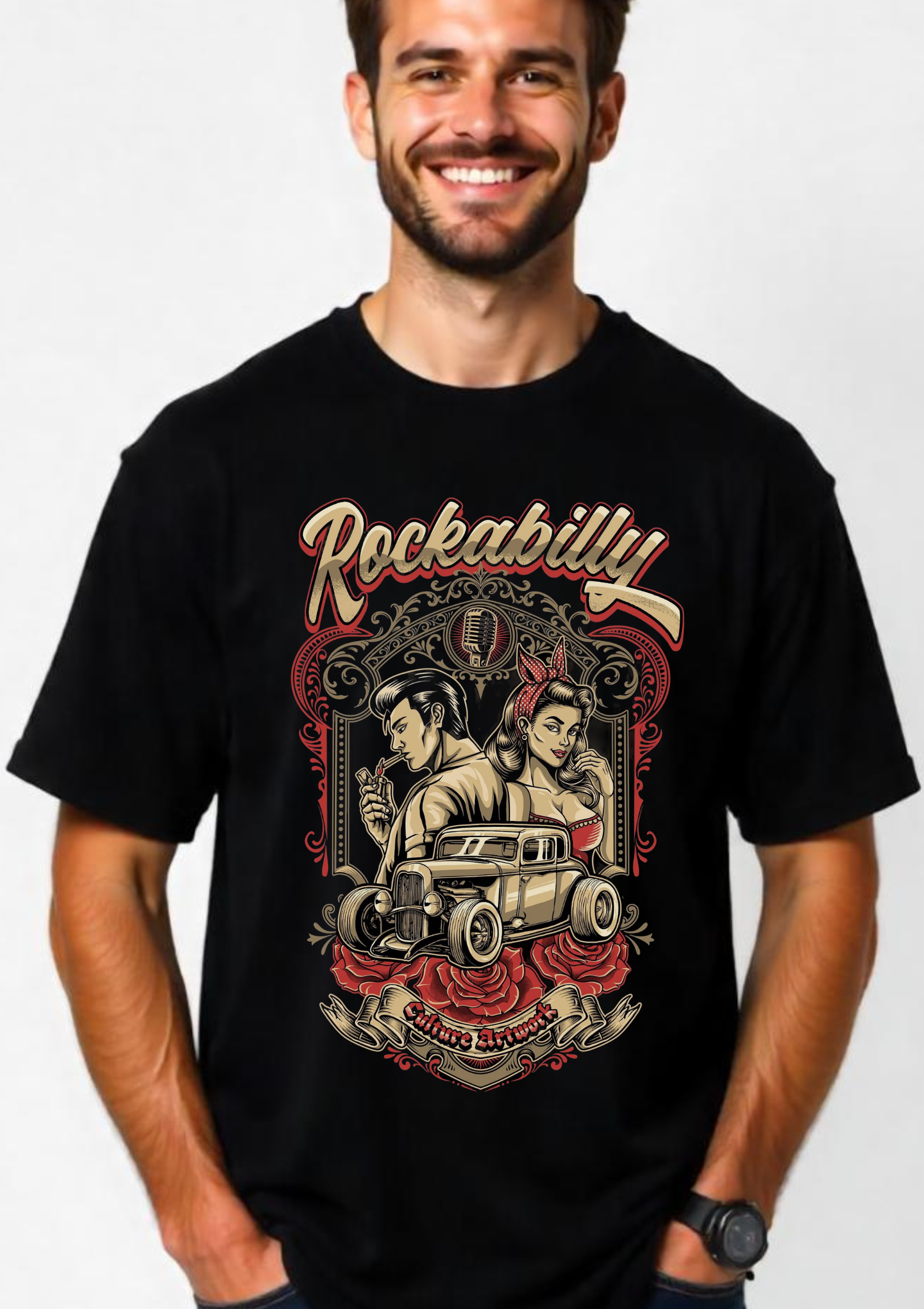 Camiseta Classica RockaBilly Vintage