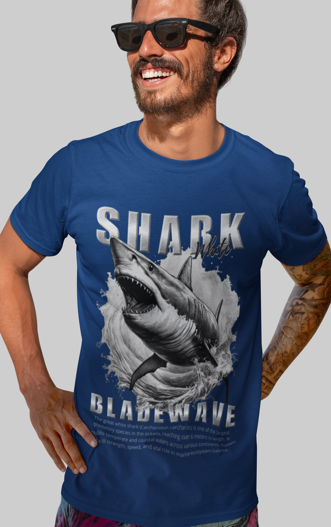 Camiseta Classica Tubarão branco (White Shark Bladewave)