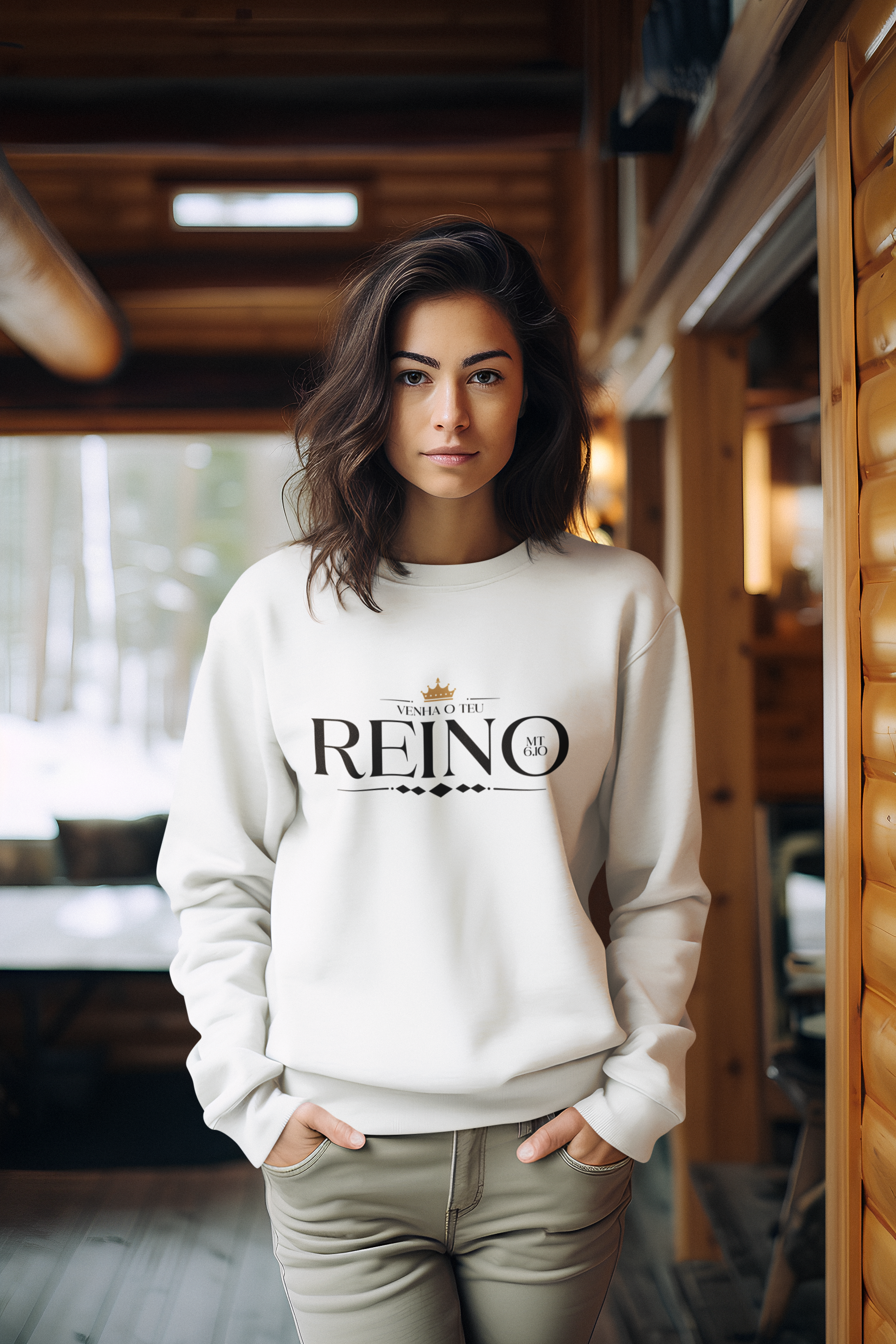 Moletom Venha o Teu Reino (Branco)