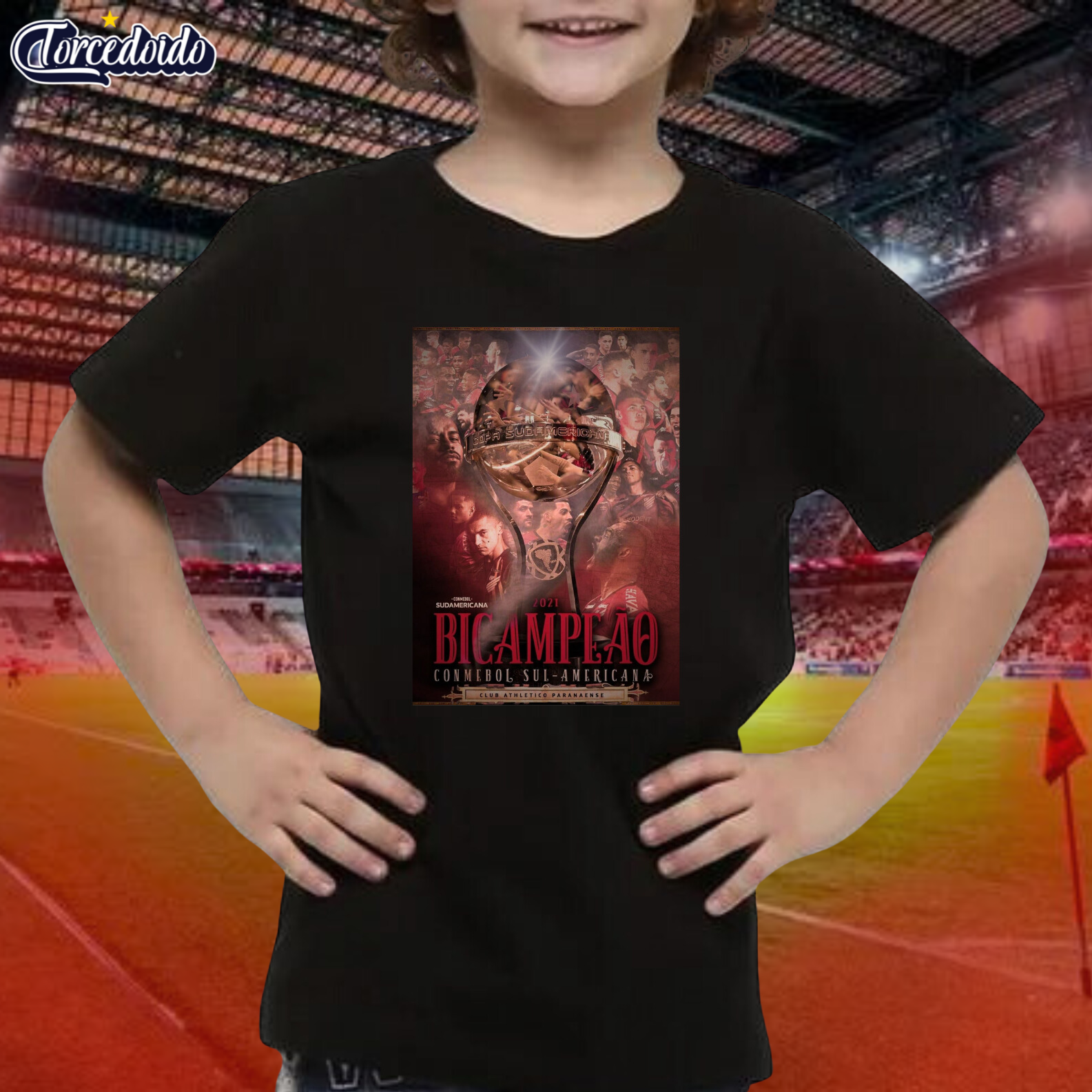 Camiseta Infantil Bi Campeão Sul-Americana - Athletico