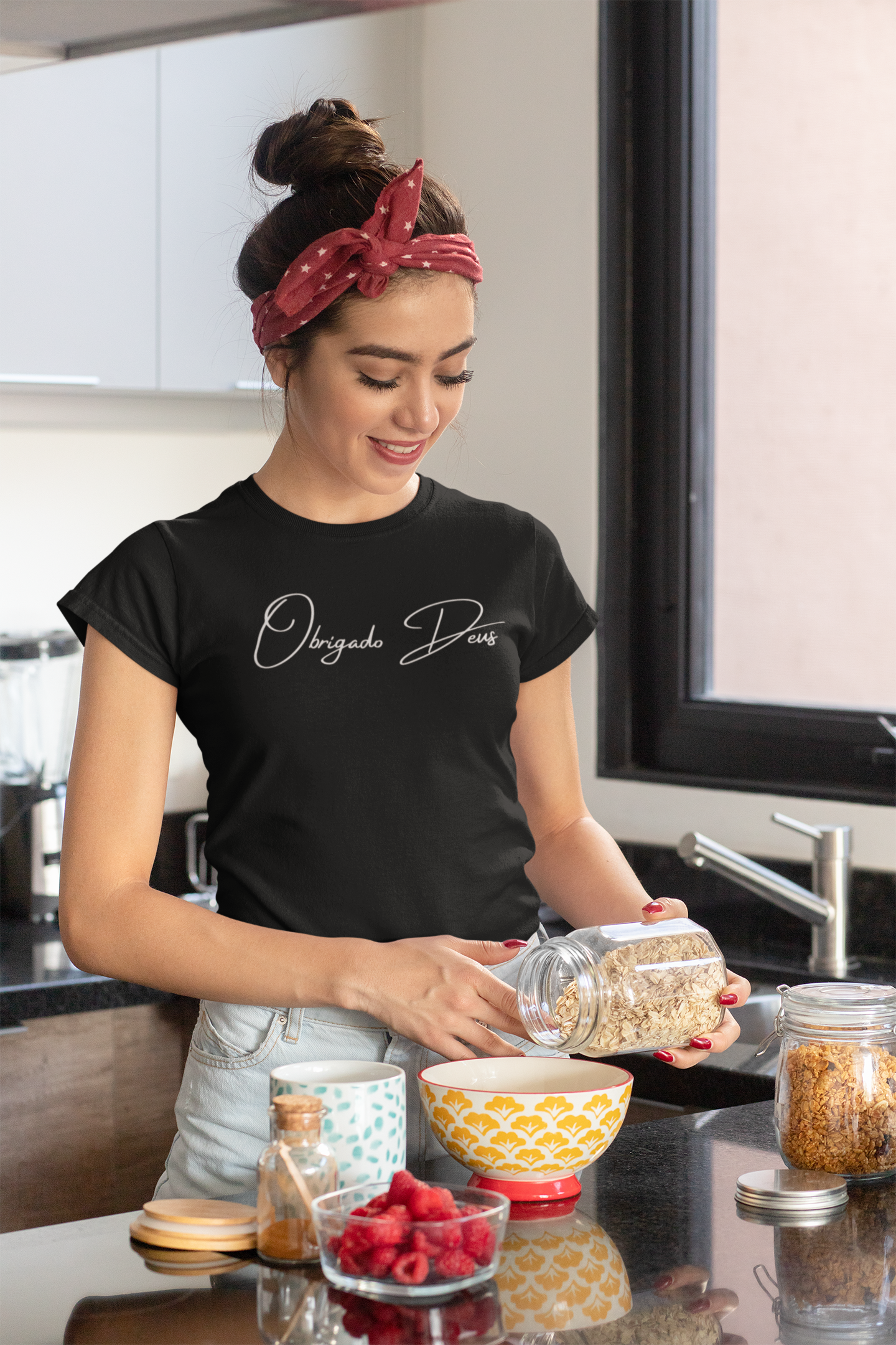 Camiseta Feminina - Obrigado Deus