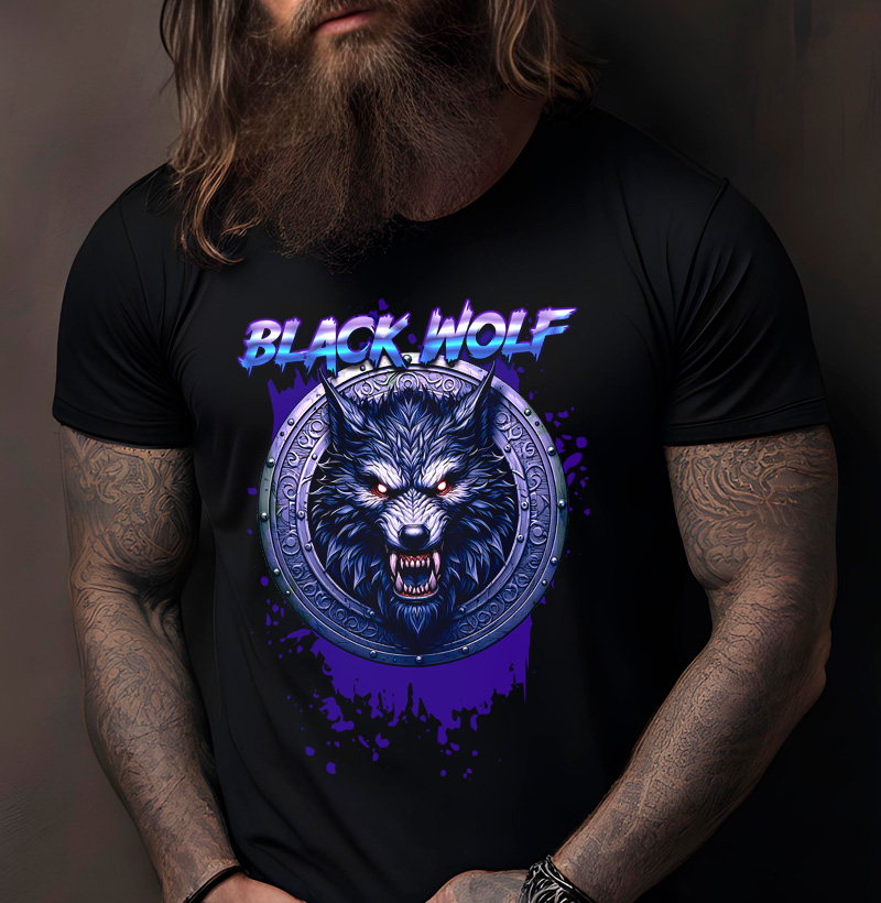 TSHIRT QUALITY Black Wolf Fury R69,90 em Black Wolf Style