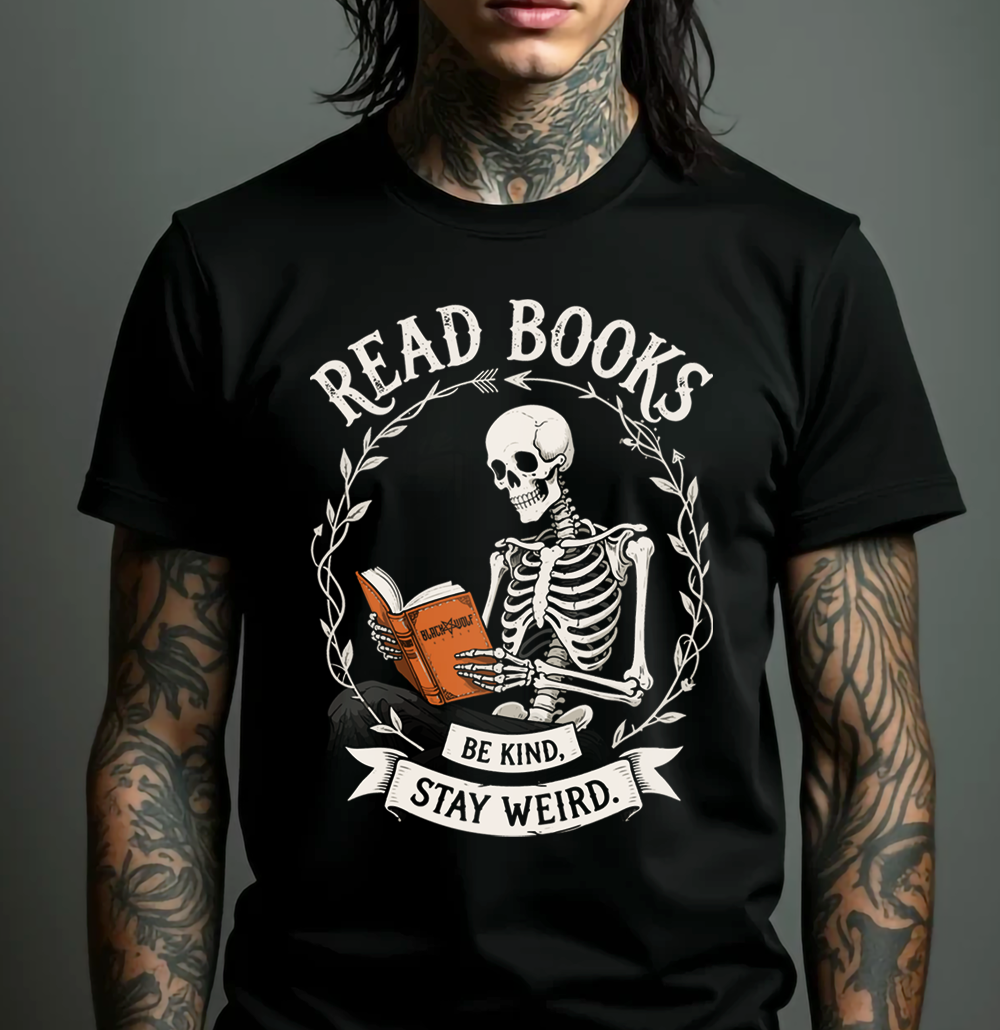 Camiseta - Read Books - Be Kind - Stay Weird