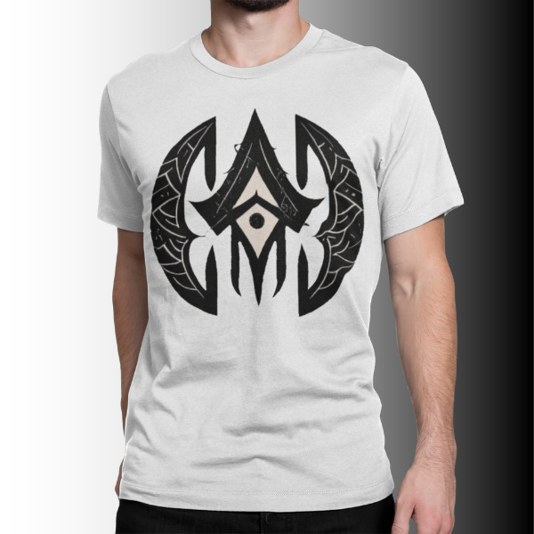 Camiseta Estampada símbolo Tribal Metal Rock