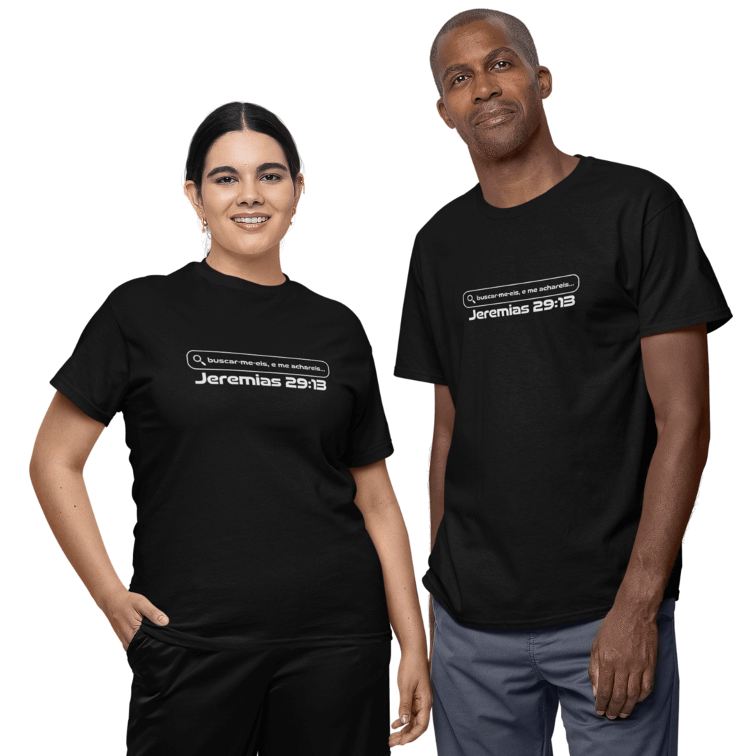 Camiseta Cristã Prime - Jeremias 29:13 - Estampa Grande