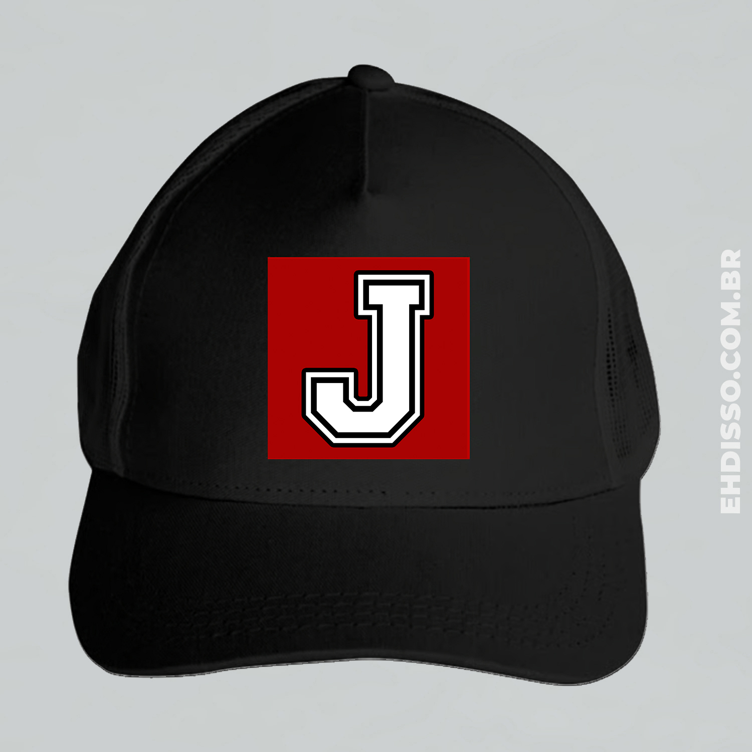 Boné Letra J Alfabeto Inicial Nome Trucker Telinha