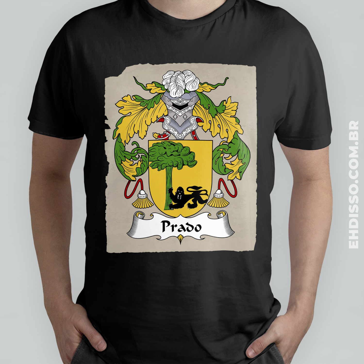 Brasão Família Prado Origem Historia Camiseta Sobrenome