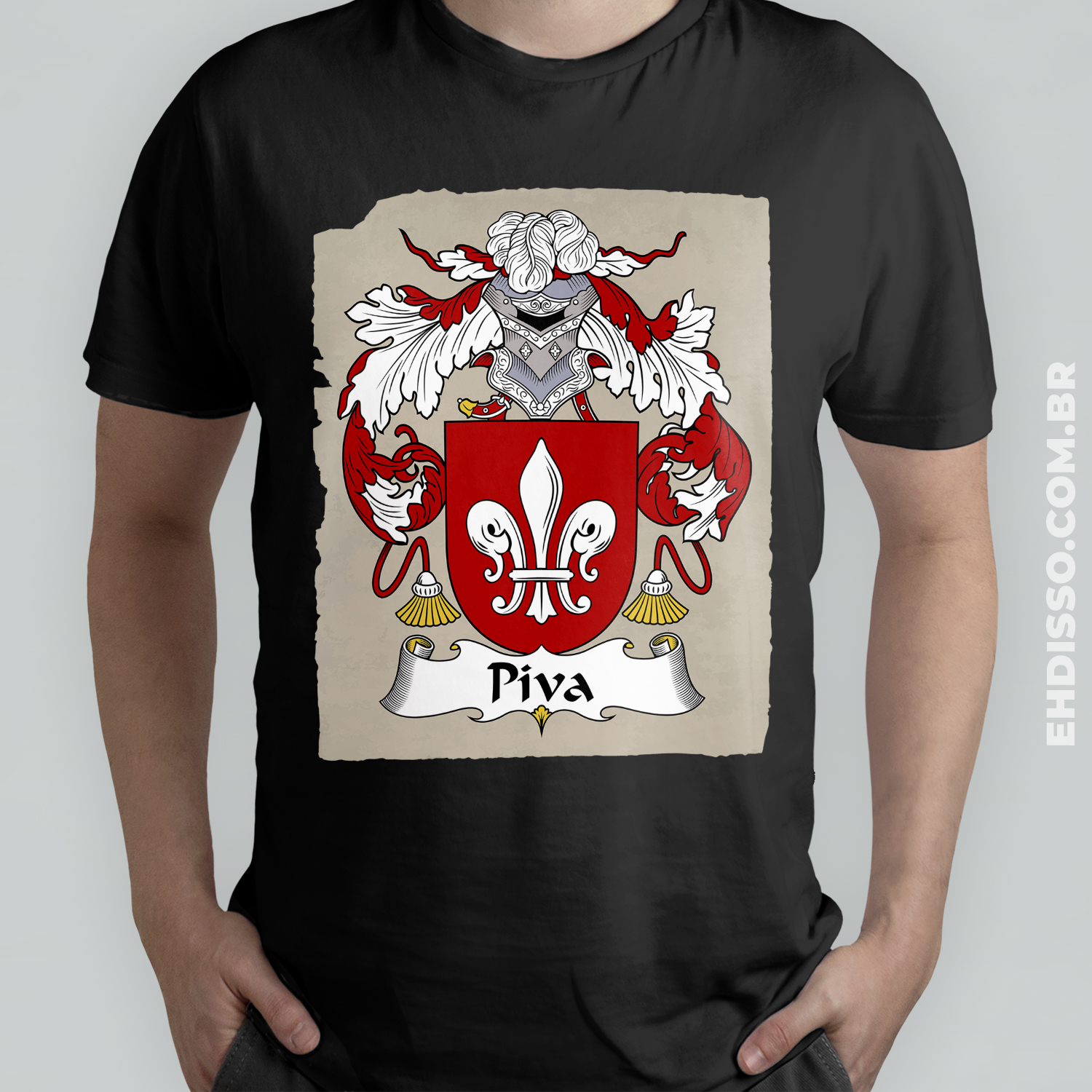 Brasão Família Piva Origem Historia Camiseta Sobrenome