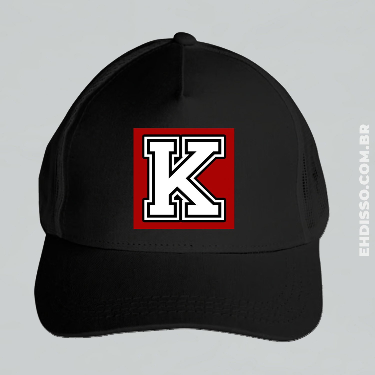 Boné Letra K Inicial Nome Alfabeto Trucker Americano Telinha