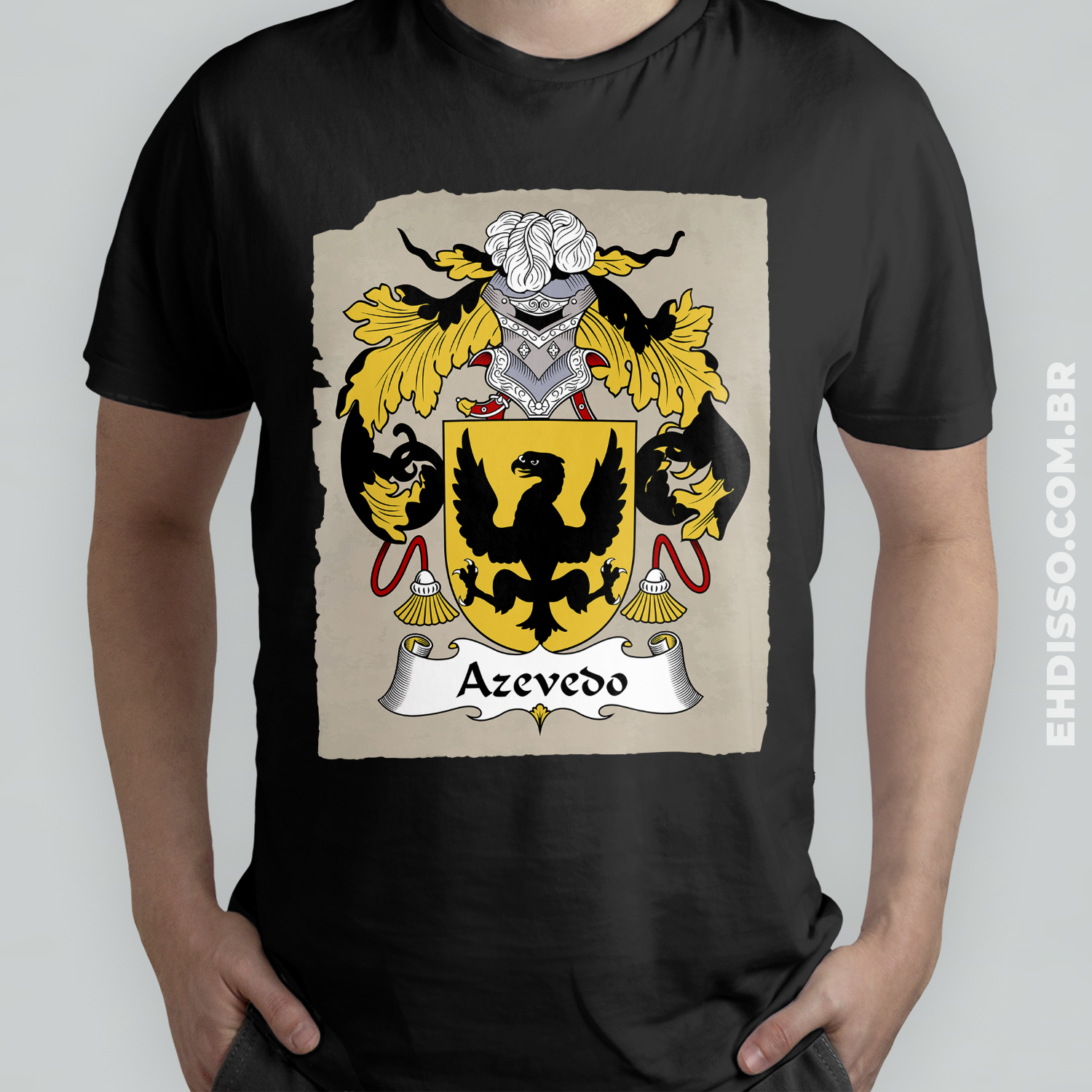 Brasão Família Azevedo Origem Historia Camiseta Sobrenome