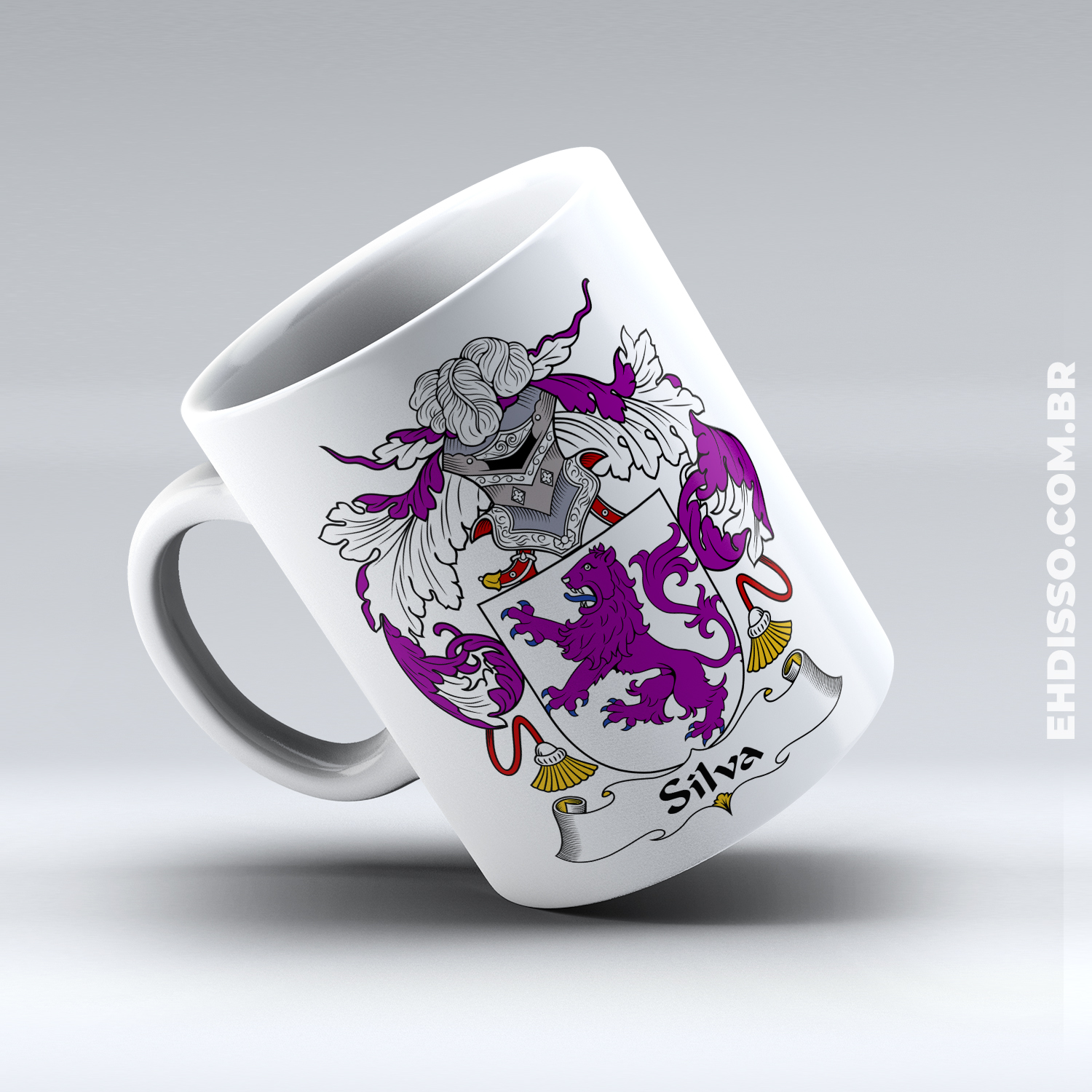 Brasão Família Silva | Caneca Origem Historia Sobrenome