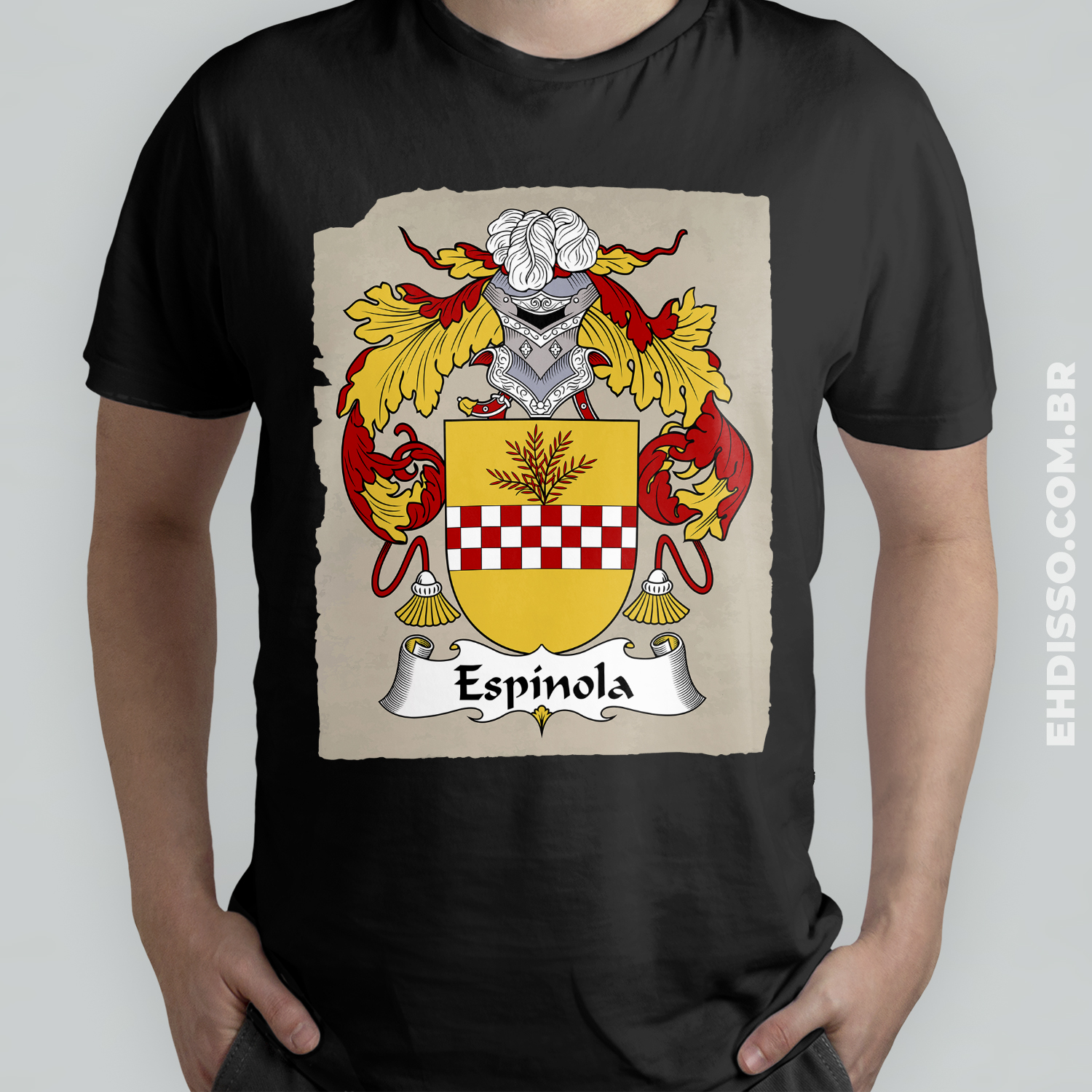 Brasão Família Espínola Origem Historia Camiseta Sobrenome