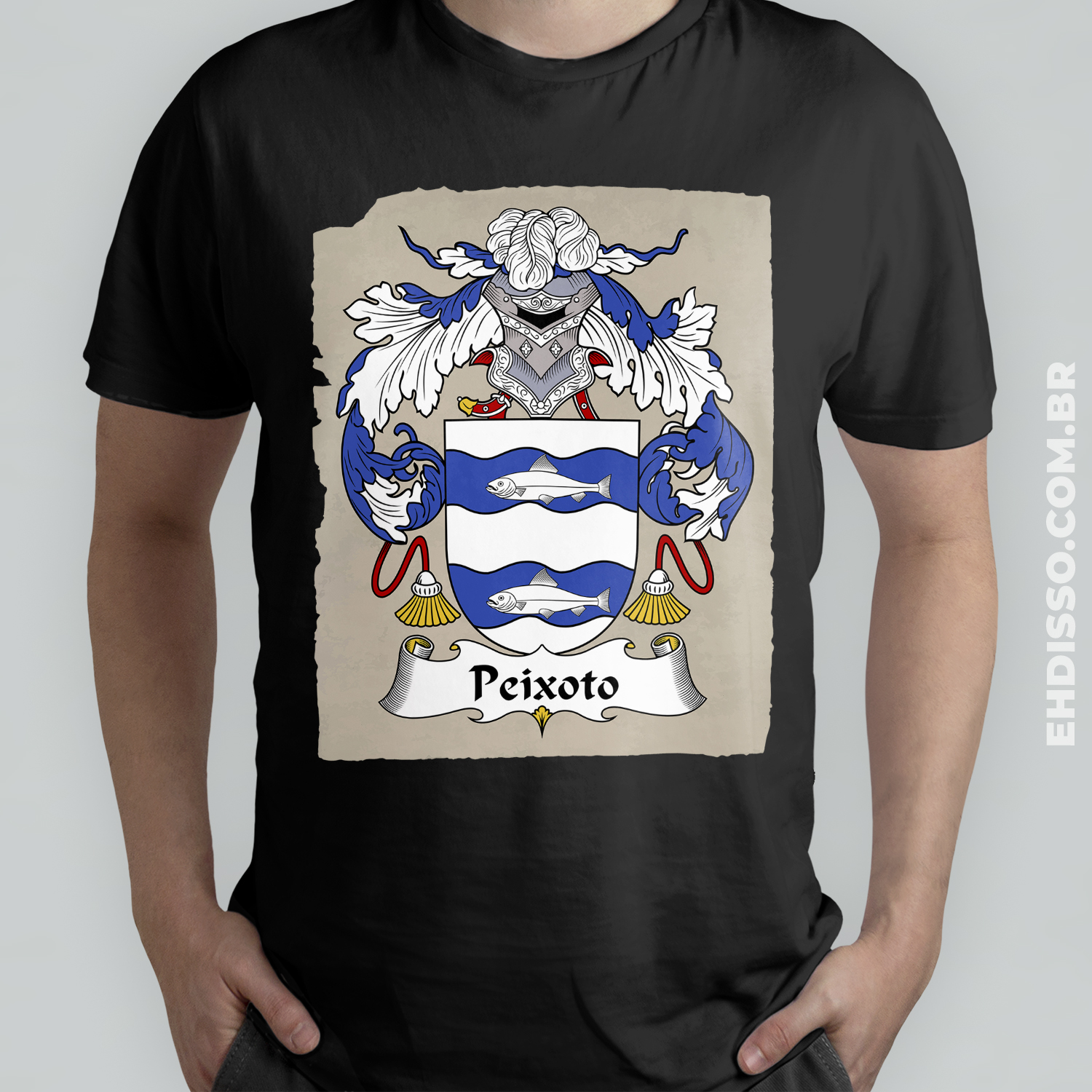 Brasão Família Peixoto Origem Historia Camiseta Sobrenomes 