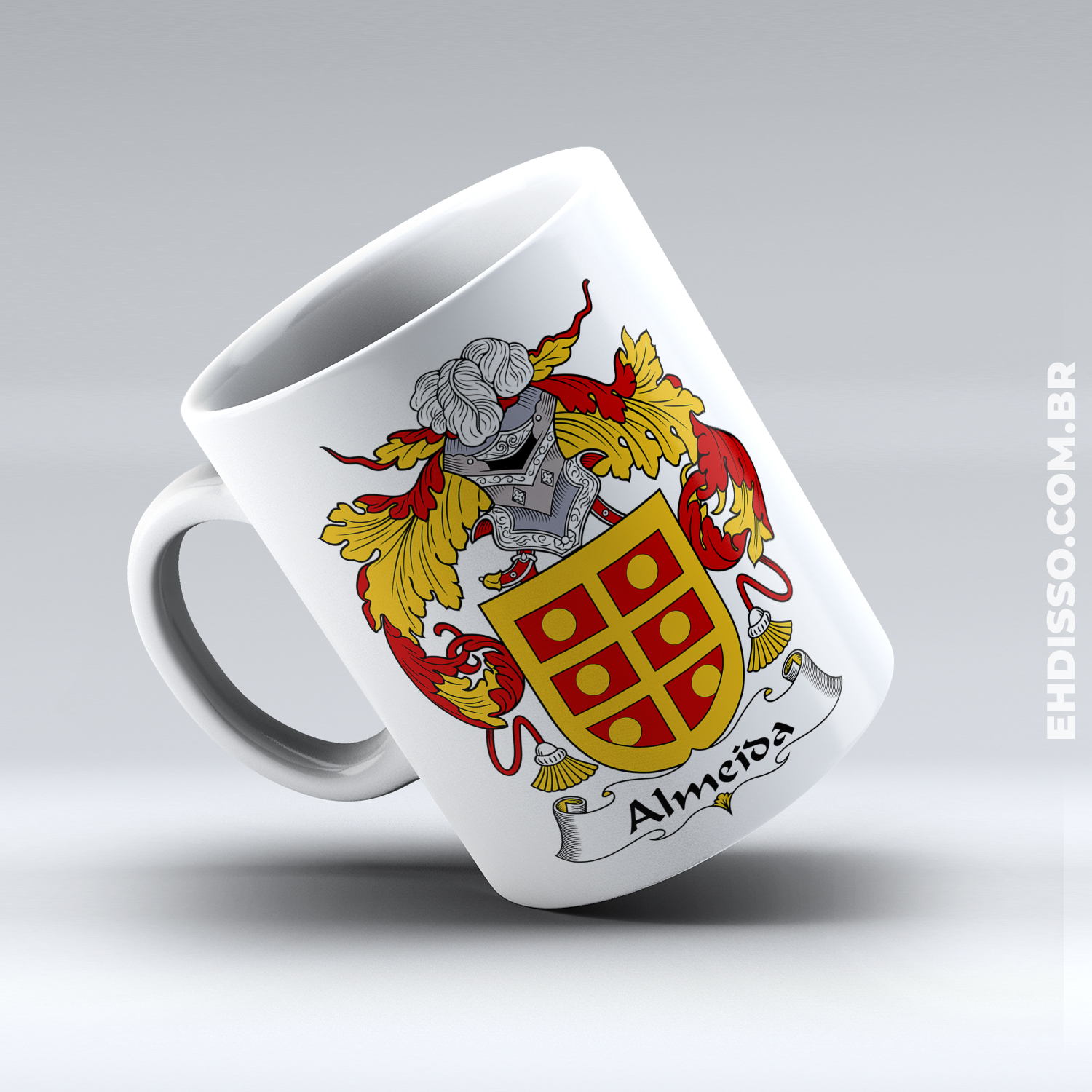 Brasão Família Almeida | Caneca Origem Sobrenome