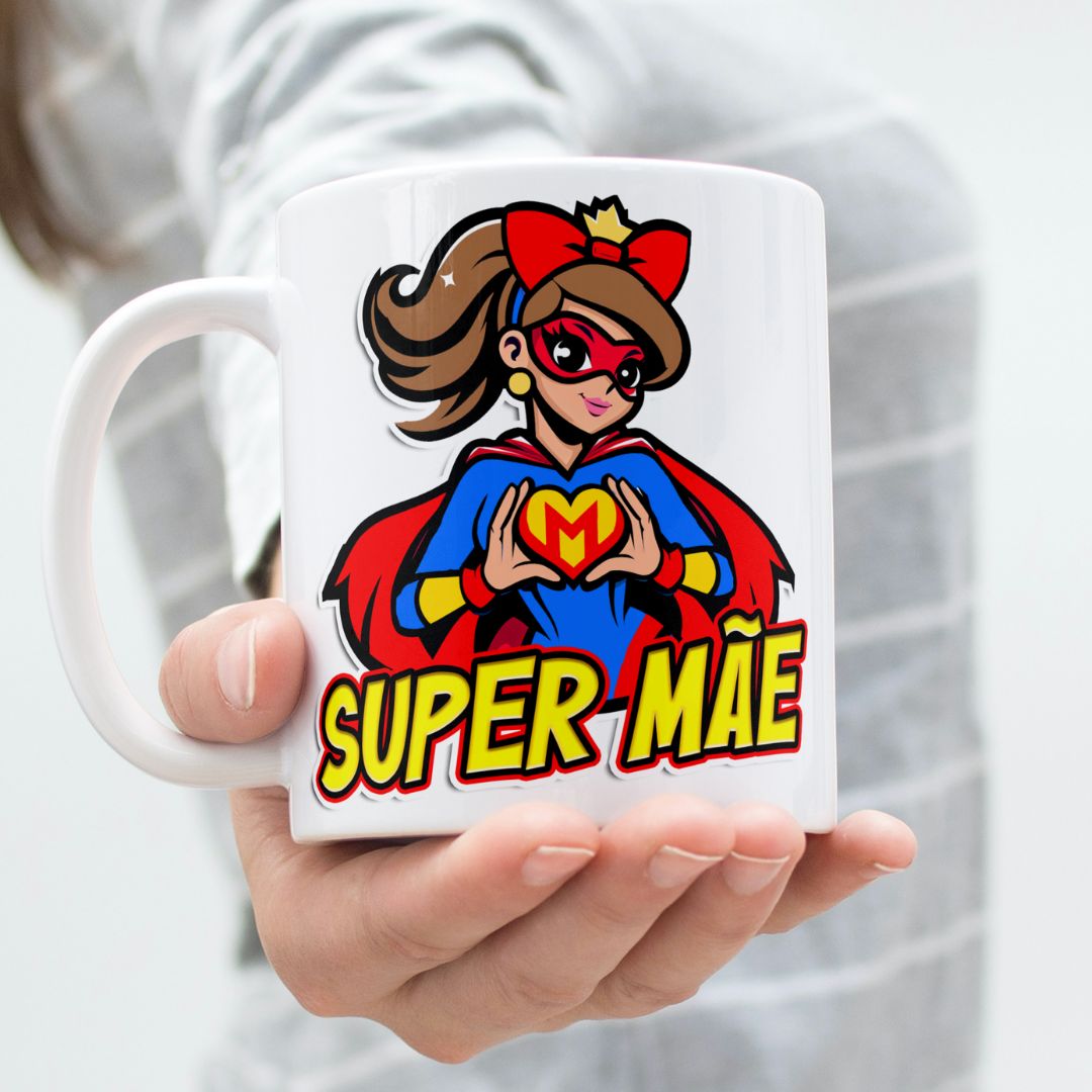 Super Mãe - Caneca de Porcelana