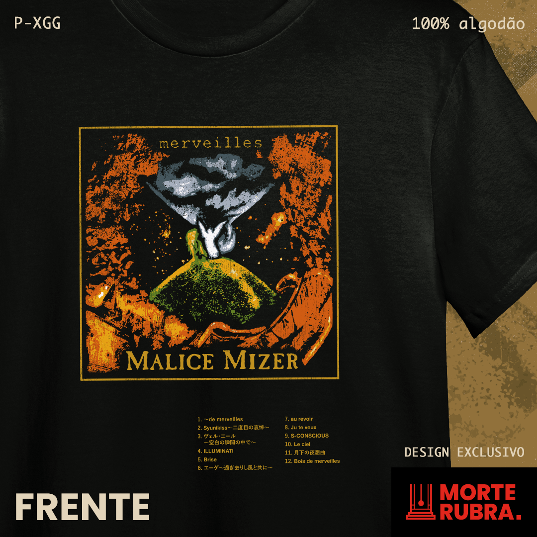 T-Shirt Quality Malice Mizer - Merveilles em Morte Rubra