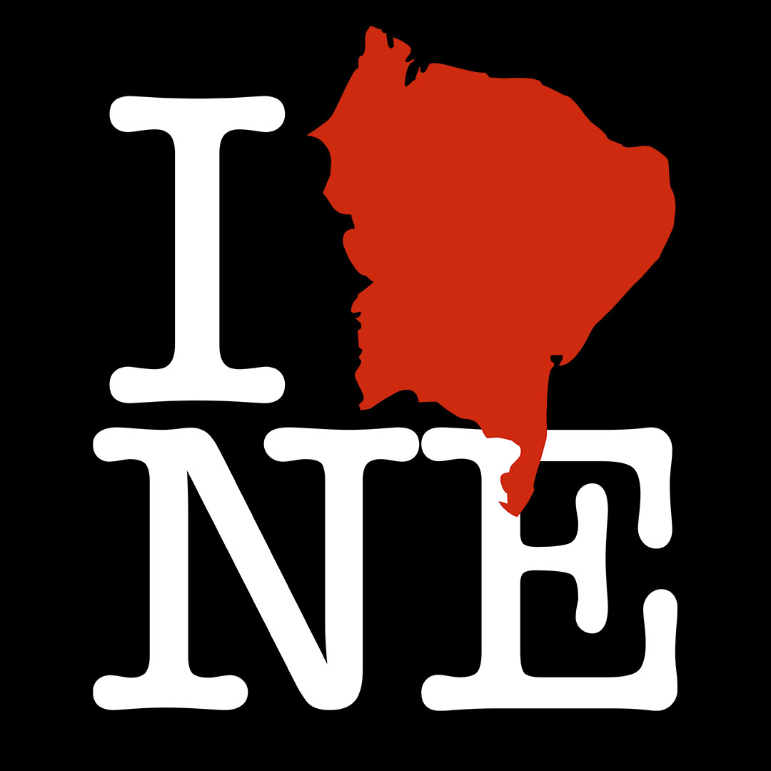CAMISETA I LOVE NORDESTE (estampa branca)