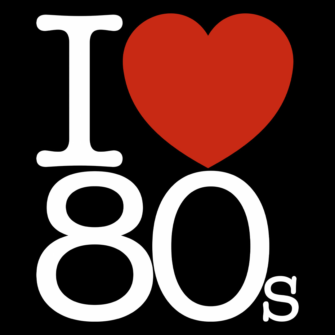 CAMISETA I LOVE 80S (dark t-shirt)