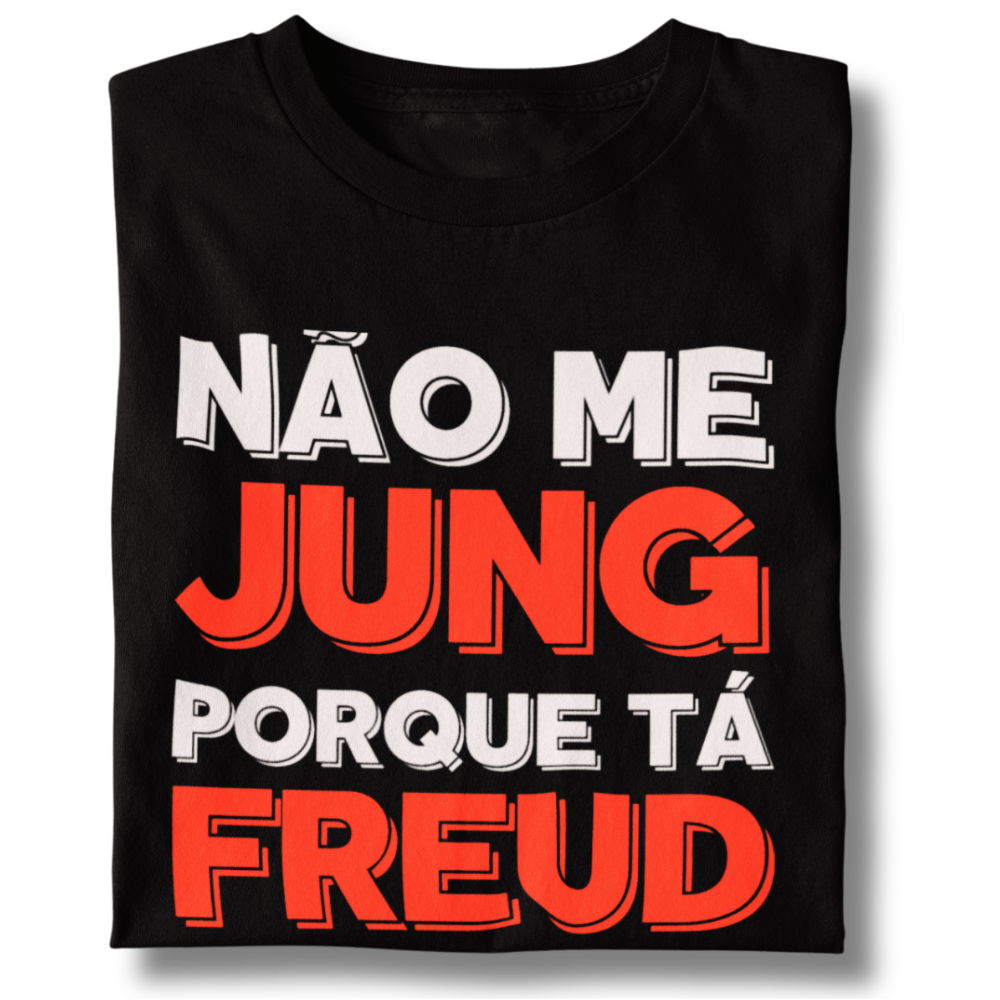 Camiseta Baby Long Não Me Jung Porque Tá Freud