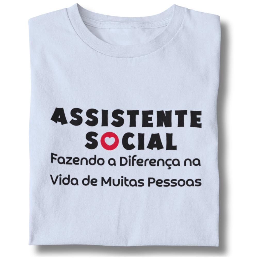 Camiseta Baby Long Assistente Social - Fazendo a Diferença na Vida de Muitas Pessoas