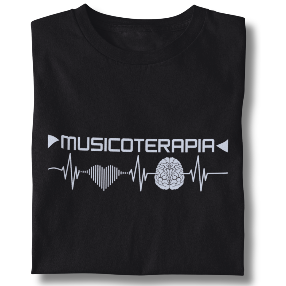 Camiseta Baby Long Musicoterapia Batimentos Cardíacos Conexão Coração e Cérebro - Versão Estampa Branca