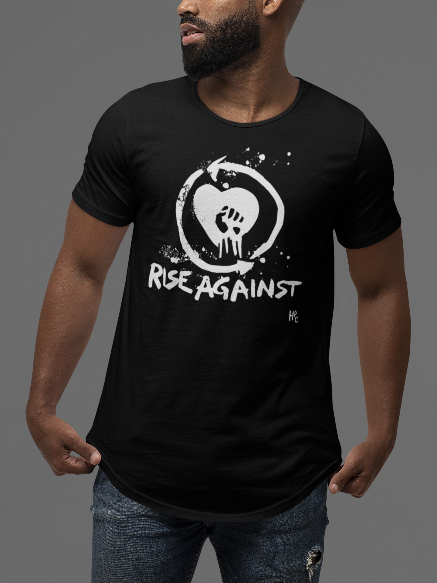 CAMISETA RISE AGAINS HEART HAND