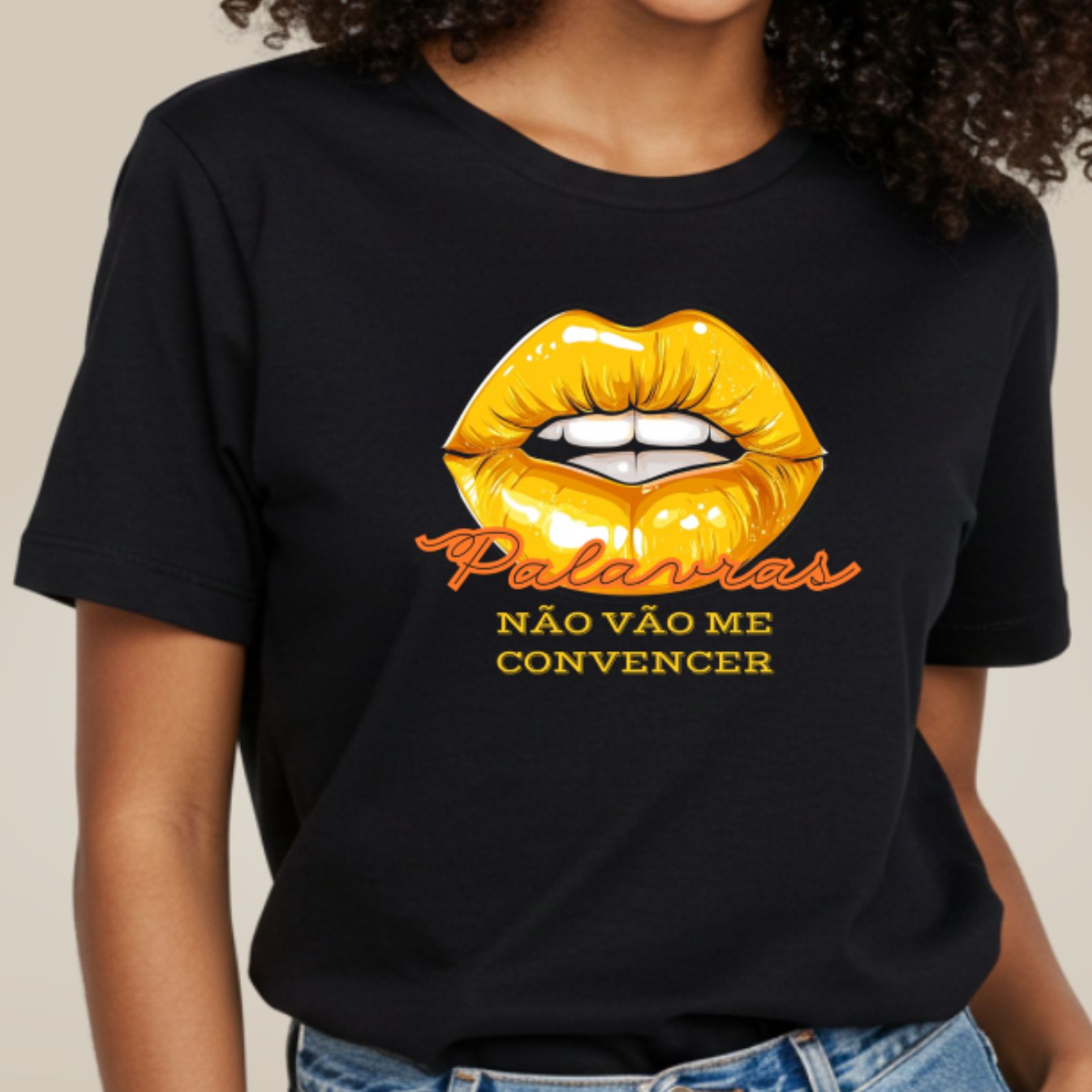 Camiseta Bocas - Palavras Não Vão Me Convencer