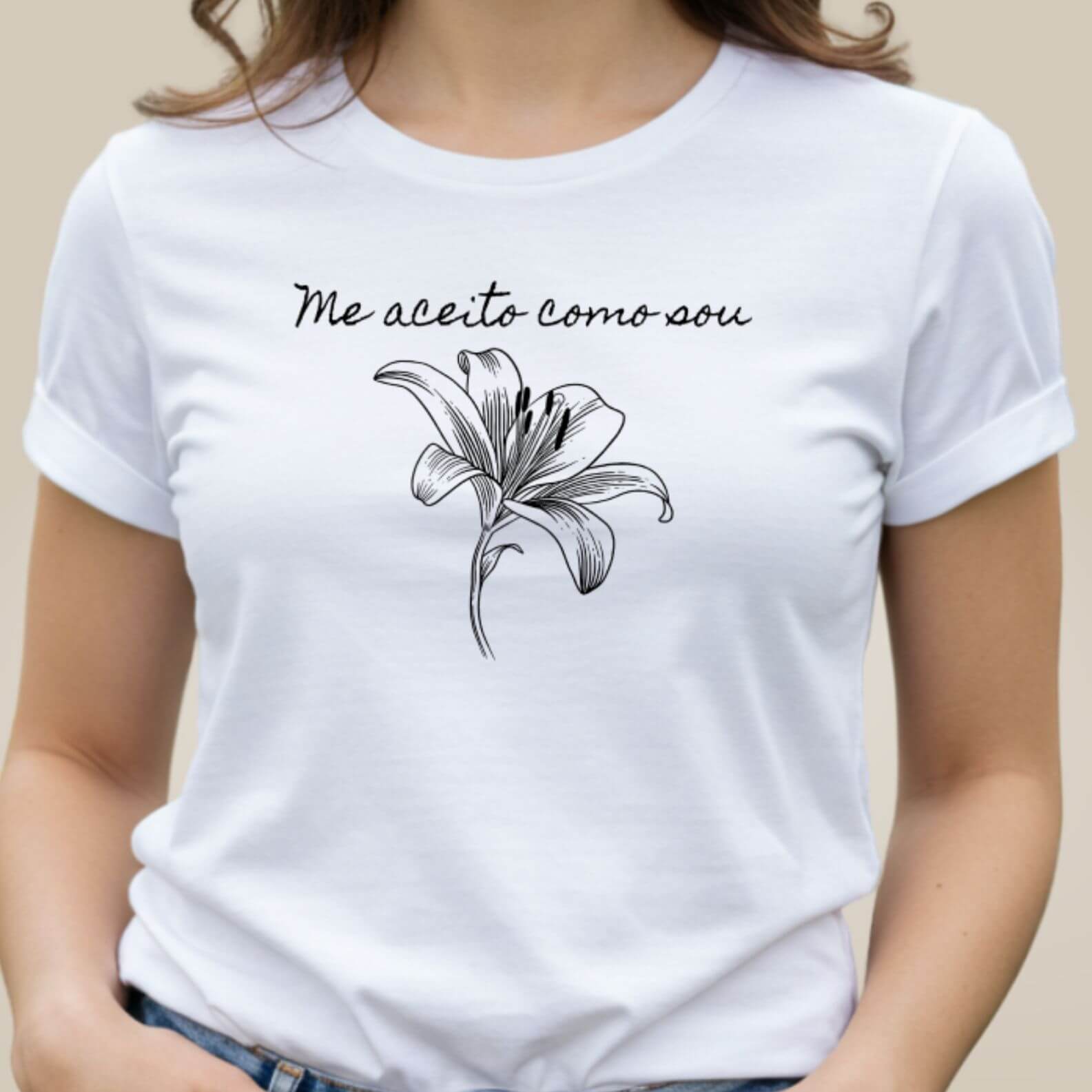 Camiseta Florescer - Me Aceito Como Sou