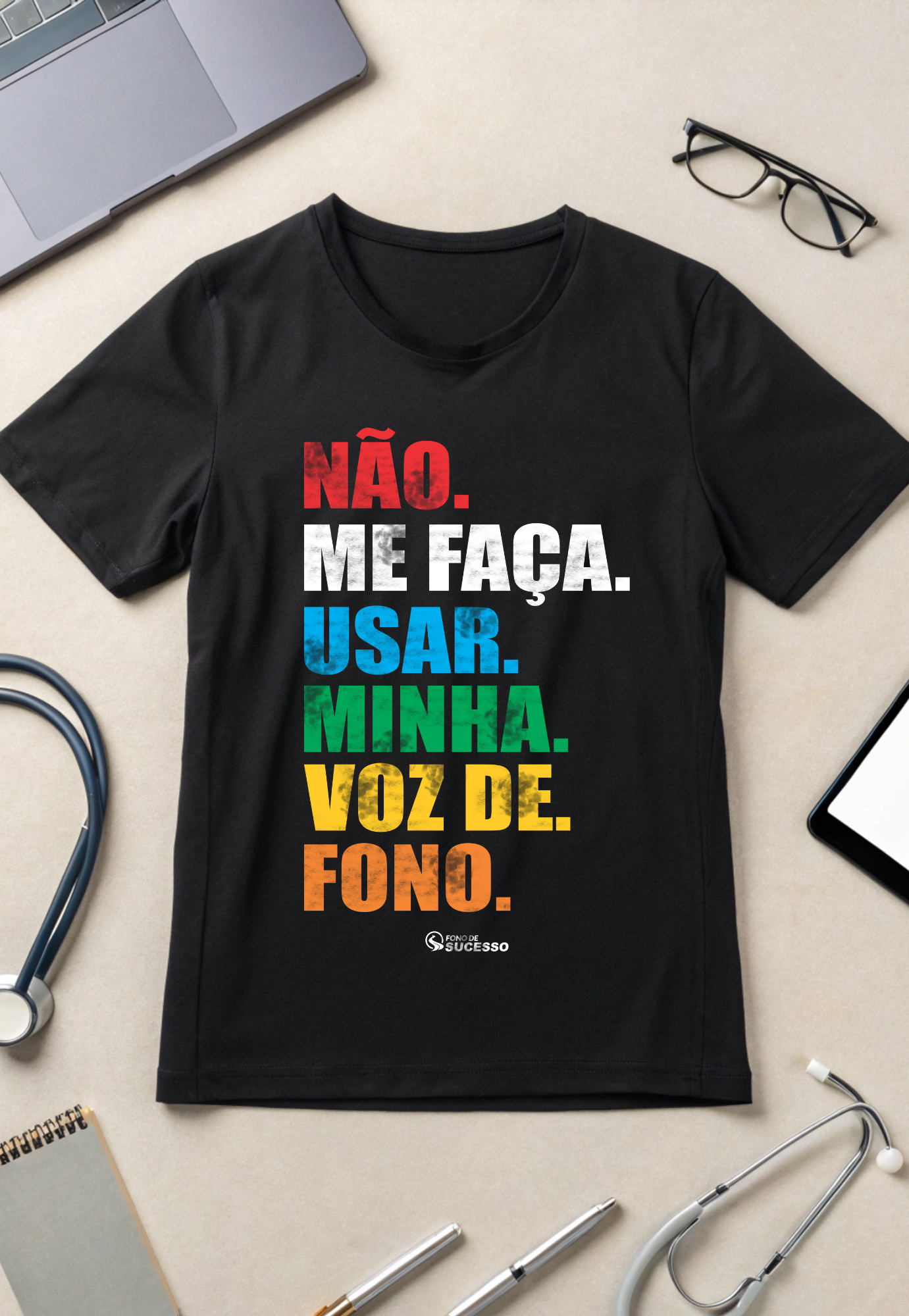 Camiseta Fonoaudiólogo VOZ DE FONO - Unissex
