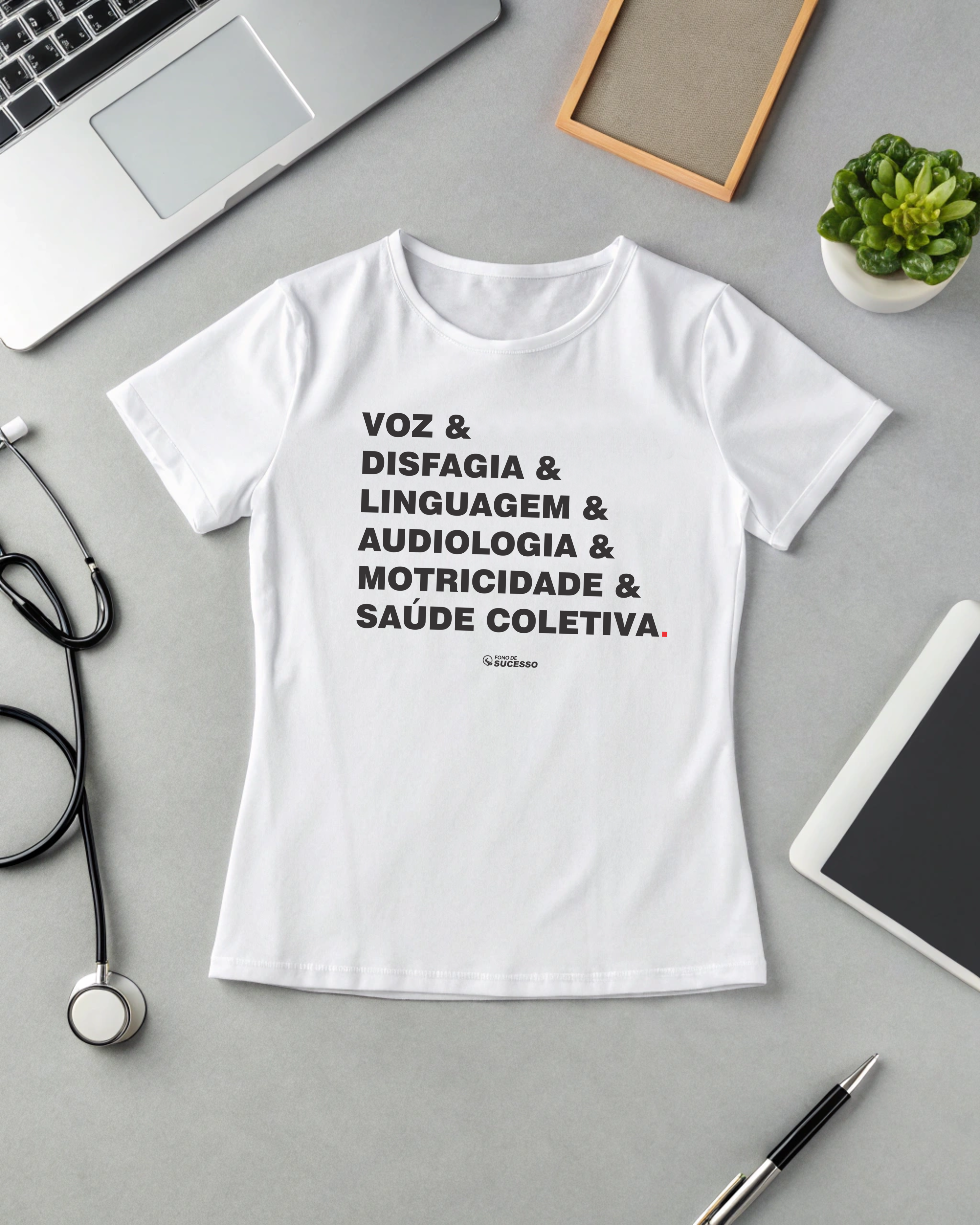 Camiseta ESPECIALIDADES - Feminina - Cores Claras
