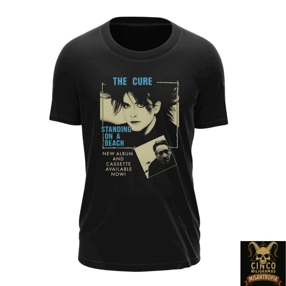 Nome do produto: The Cure - Camiseta Standing on a Beach – O Som da Solidão Gótica em Forma de Estampa