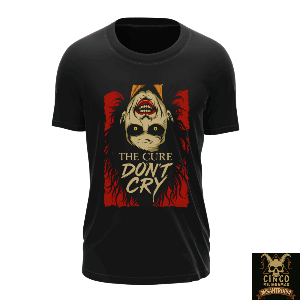 The Cure: Don’t Cry – Camiseta Terror Romântico em Tons de Grito e Delírio