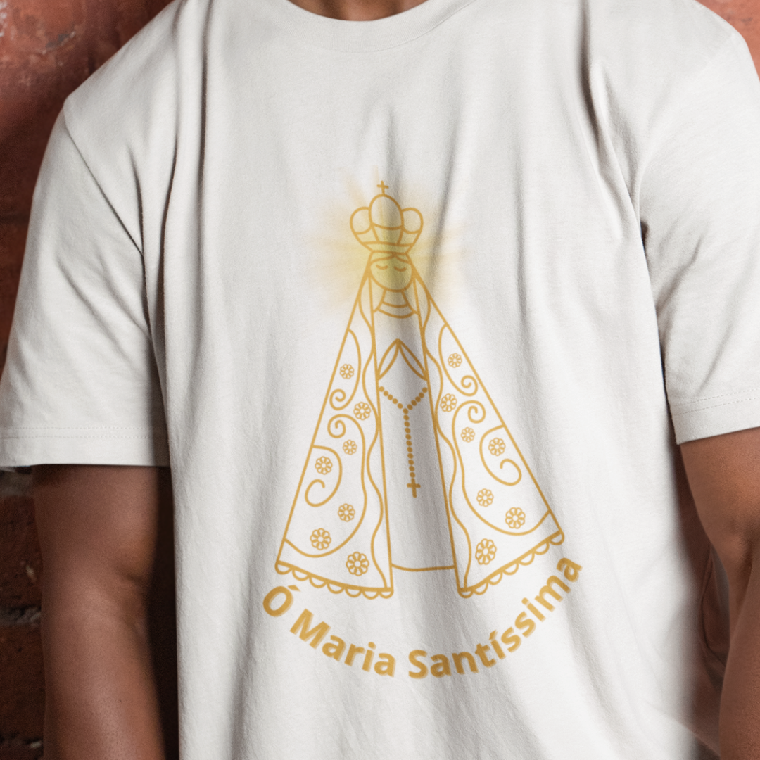 Nome do produto:  Camiseta Unissex T-Shirt Prime - Nossa Senhora Aparecida