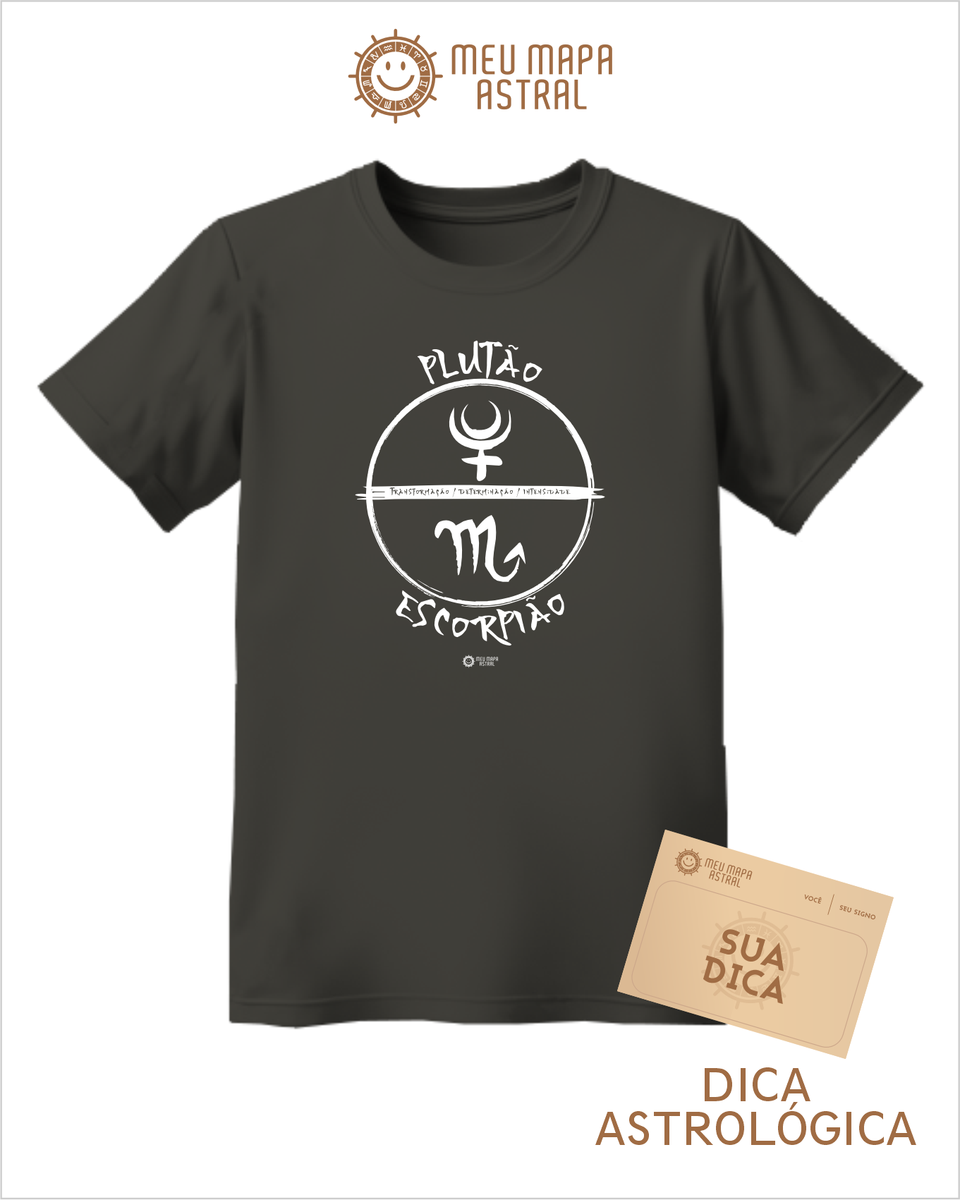 Camiseta Escorpião/Plutão Gráfica