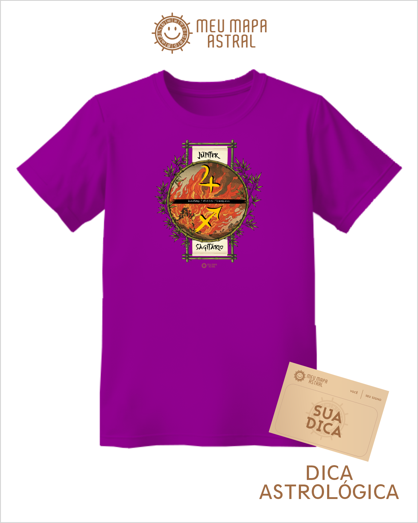 Camiseta Sagitário/Júpiter Ilustrada
