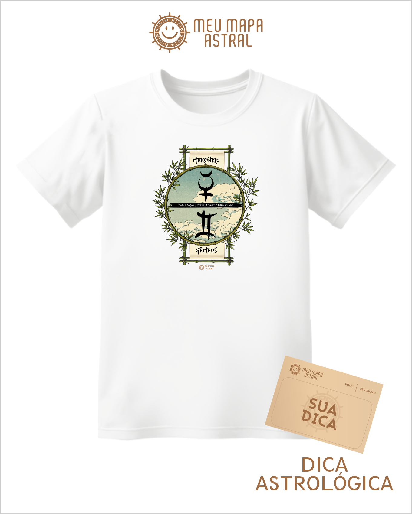 Camiseta Gêmeos/Mercúrio Ilustrada