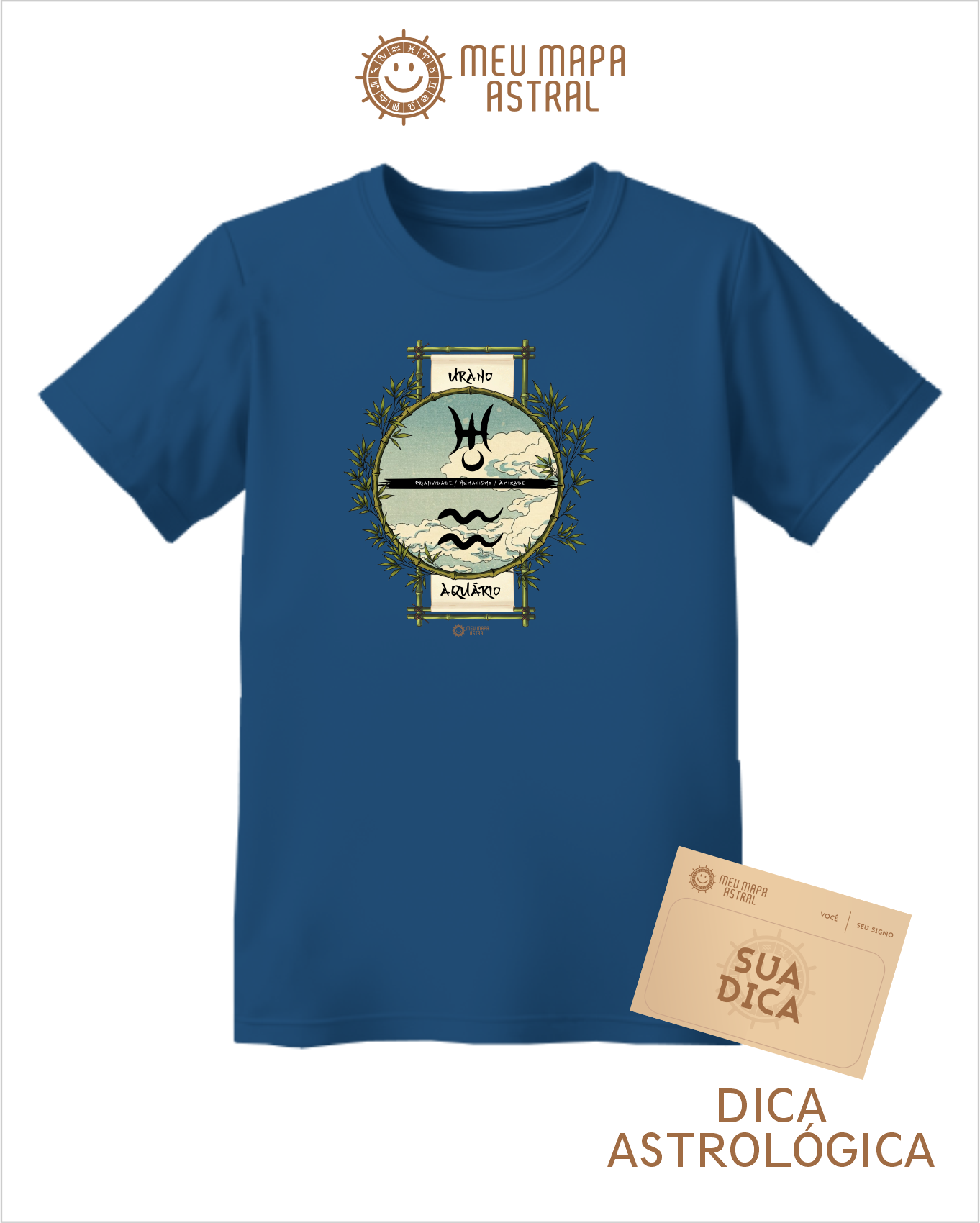 Camiseta Aquário/Urano Ilustrada
