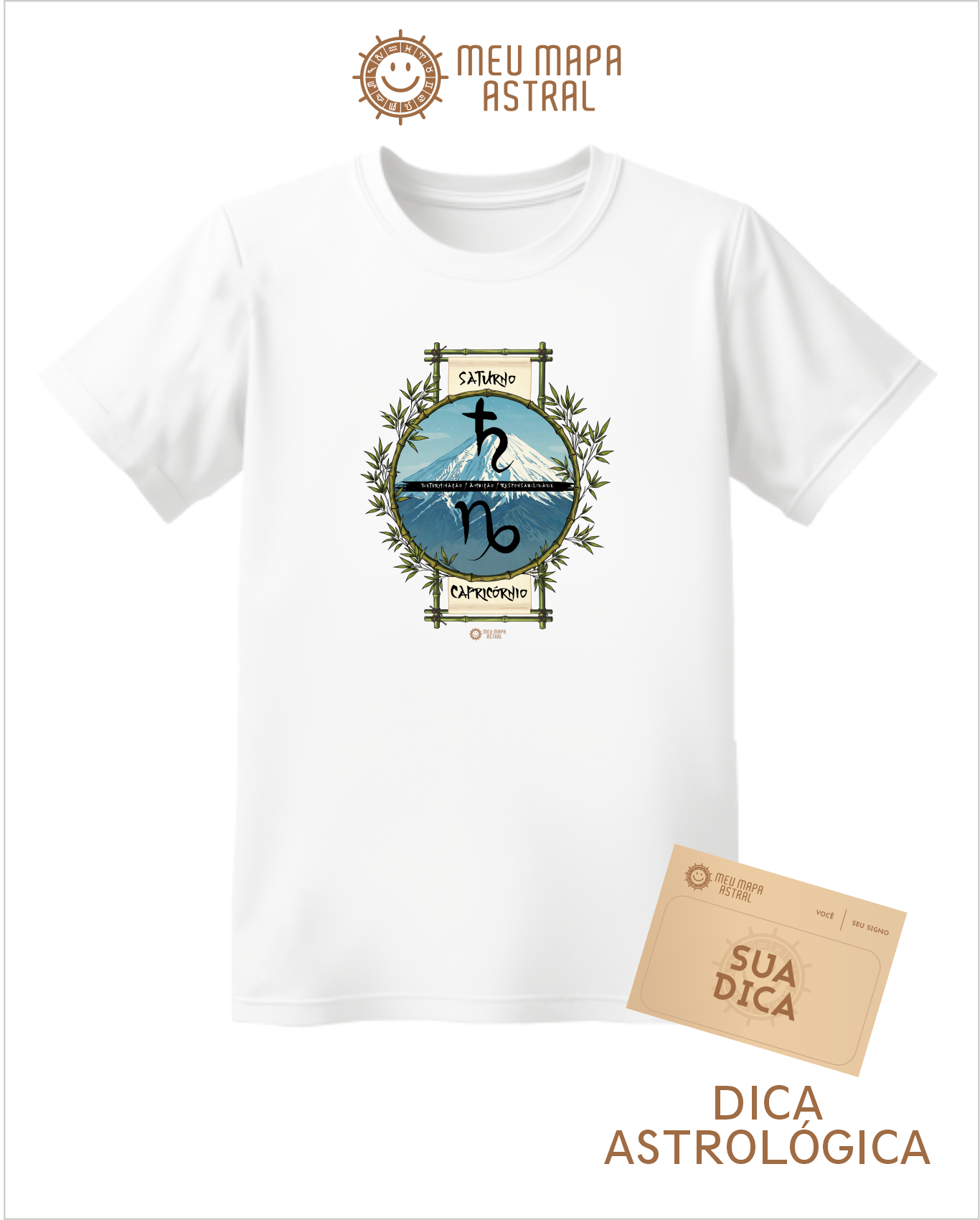 Camiseta Capricórnio/Saturno Ilustrada