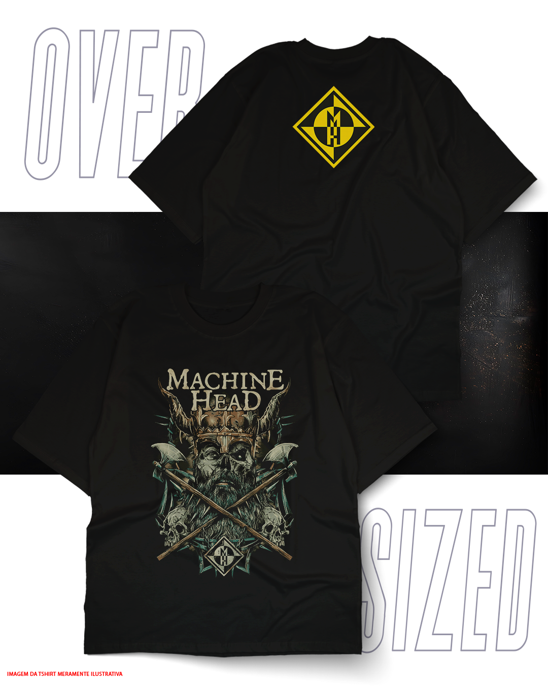 Oversized Unissex - Machine Head