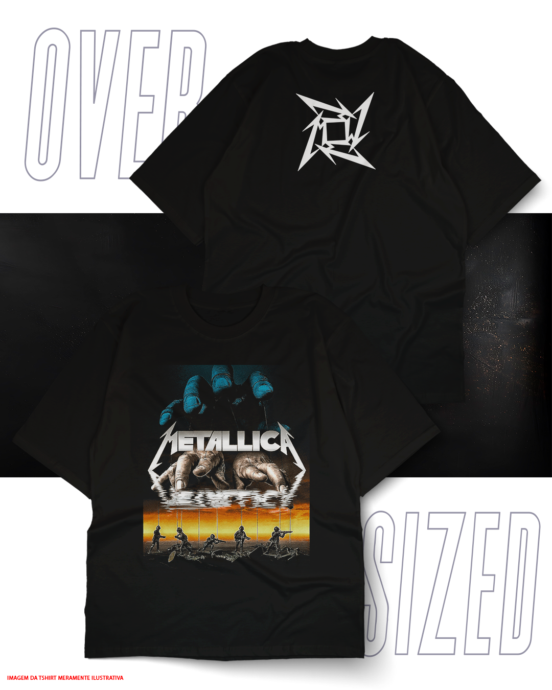 Oversized Unissex - Metallica