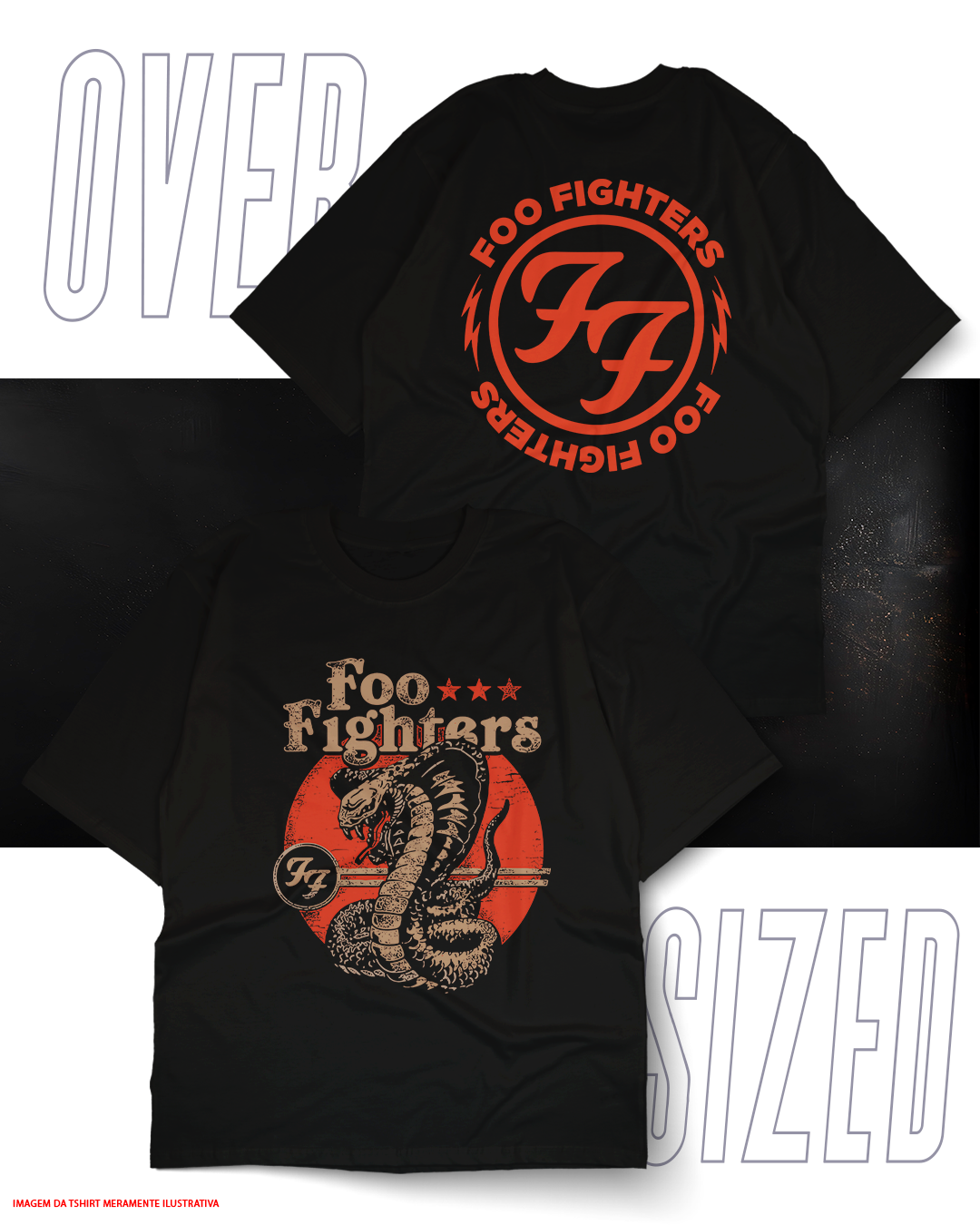 Oversized Unissex - Foo Fighters