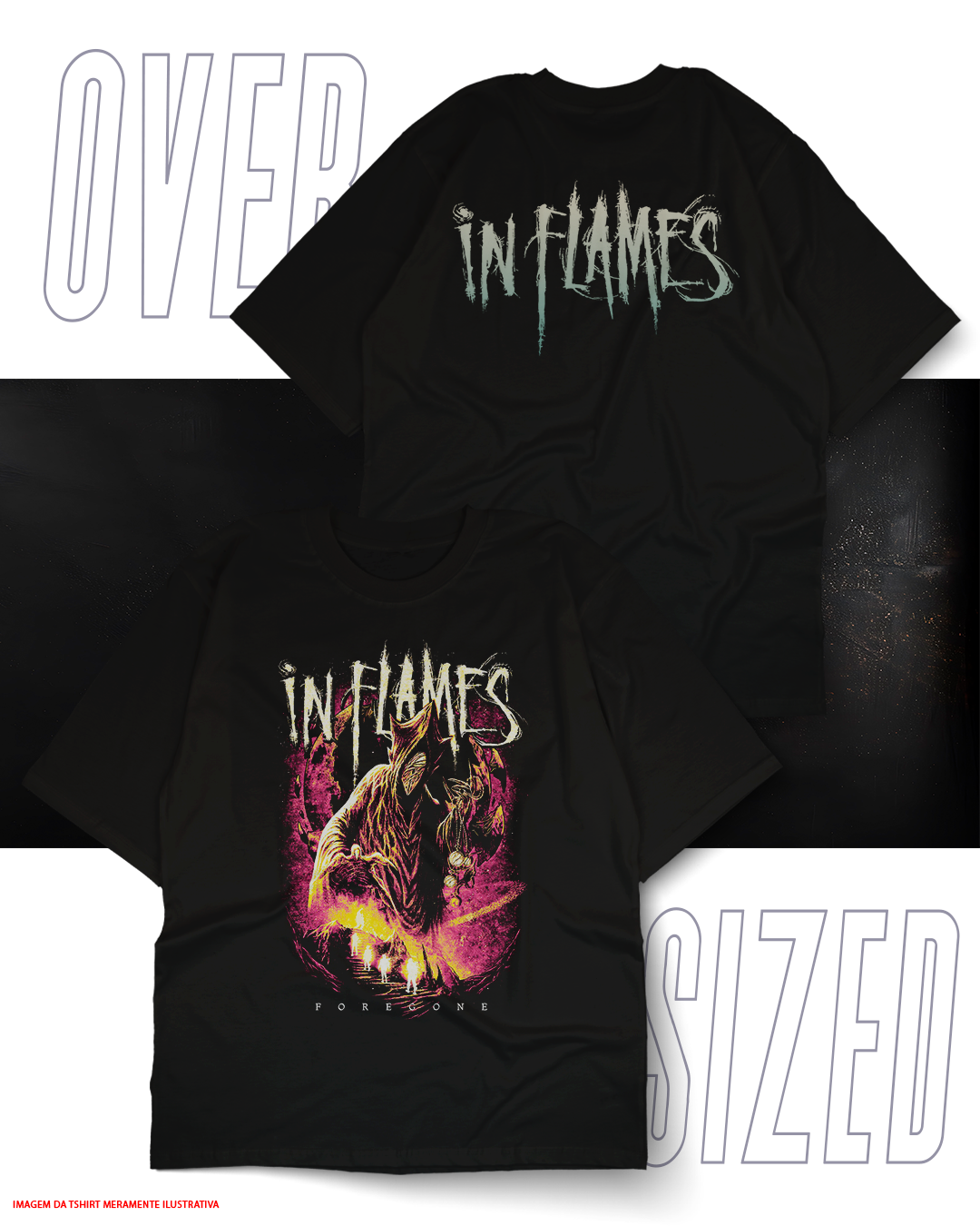 Oversized Unissex - In Flames