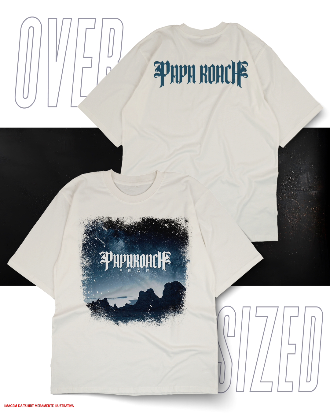 Oversized Unissex - Papa Roach