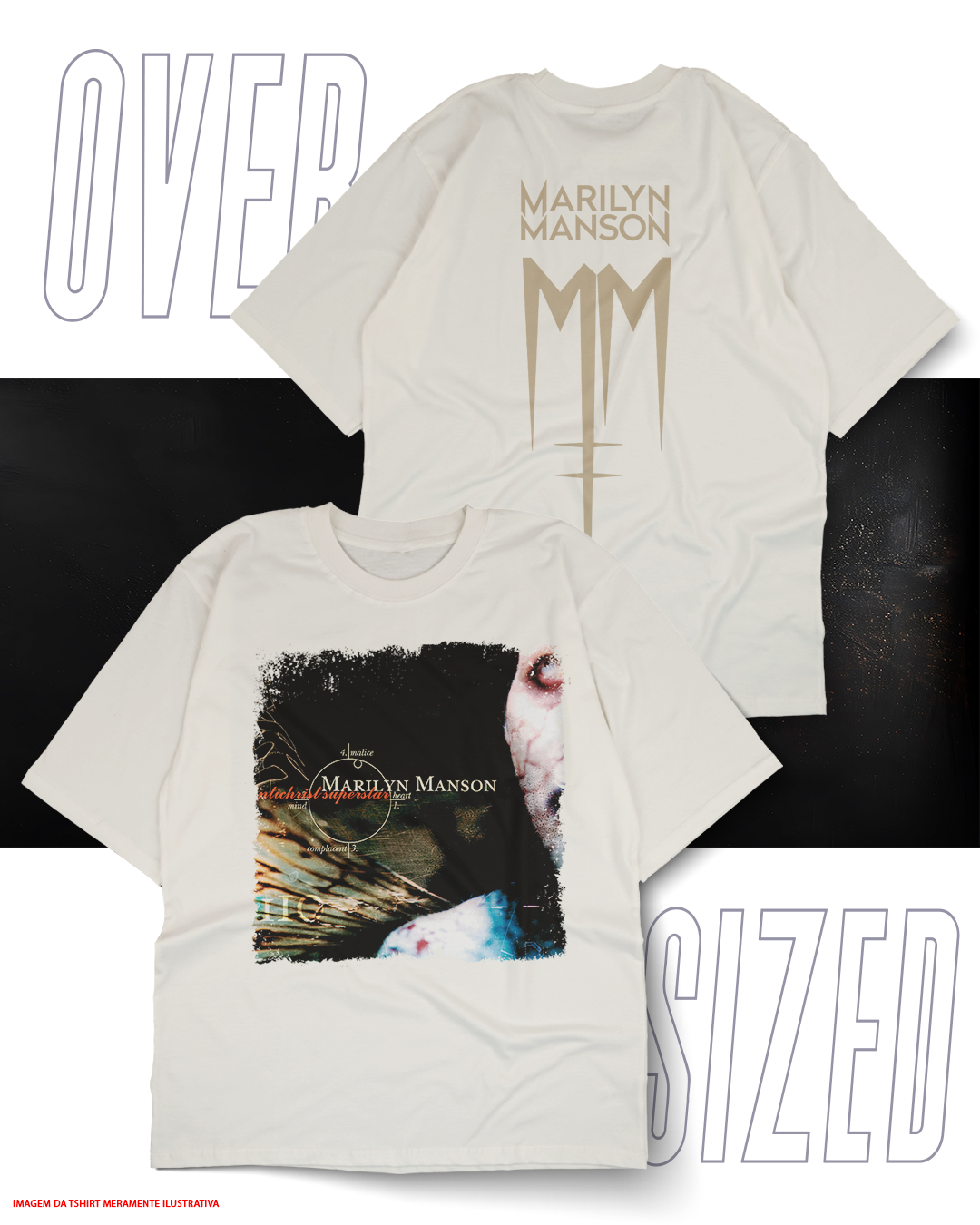 Oversized Unissex - Marilyn Manson